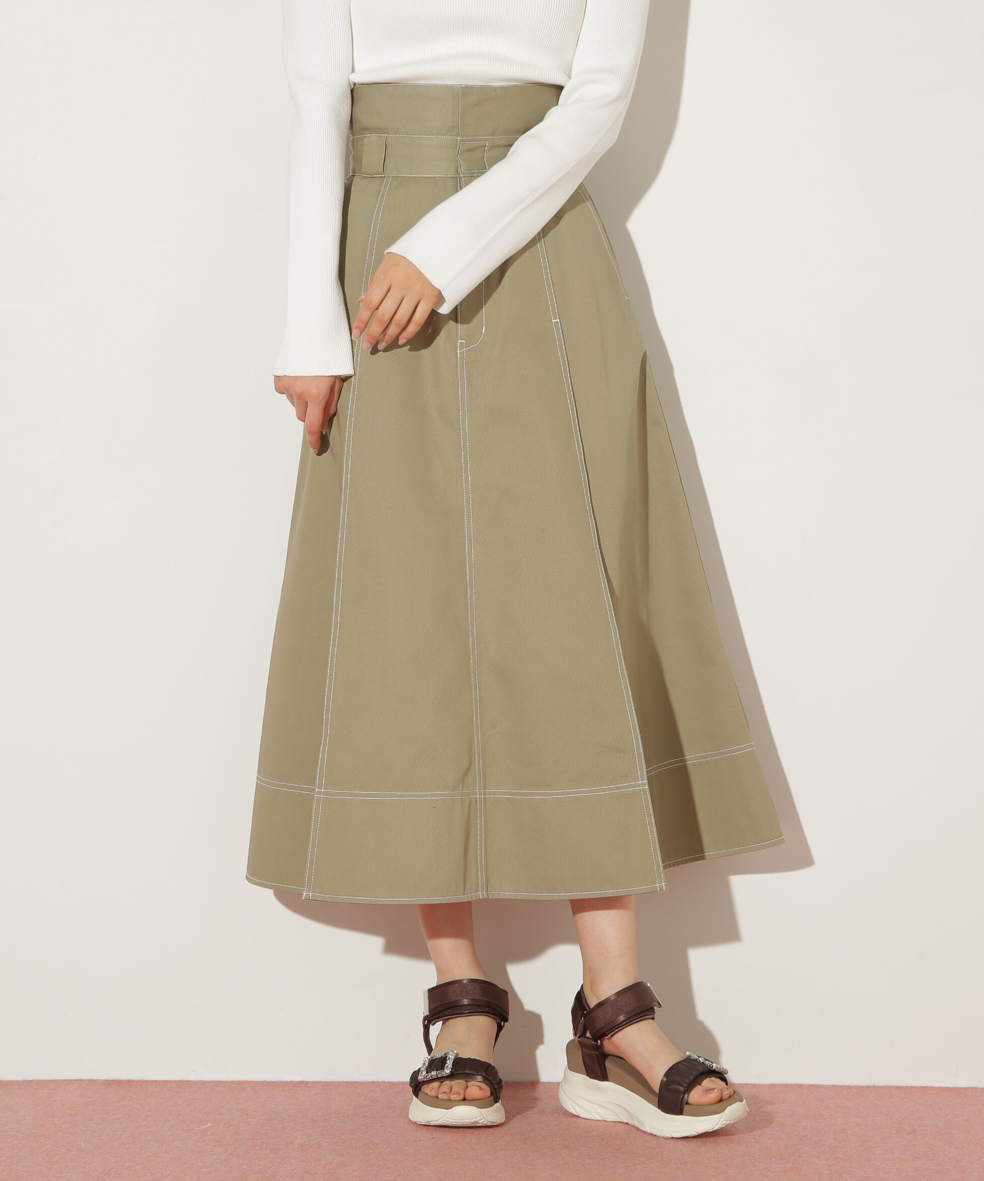  「「Dickies &times; JILL by JILL STUART」別注ステッチロングスカート」|スカート|