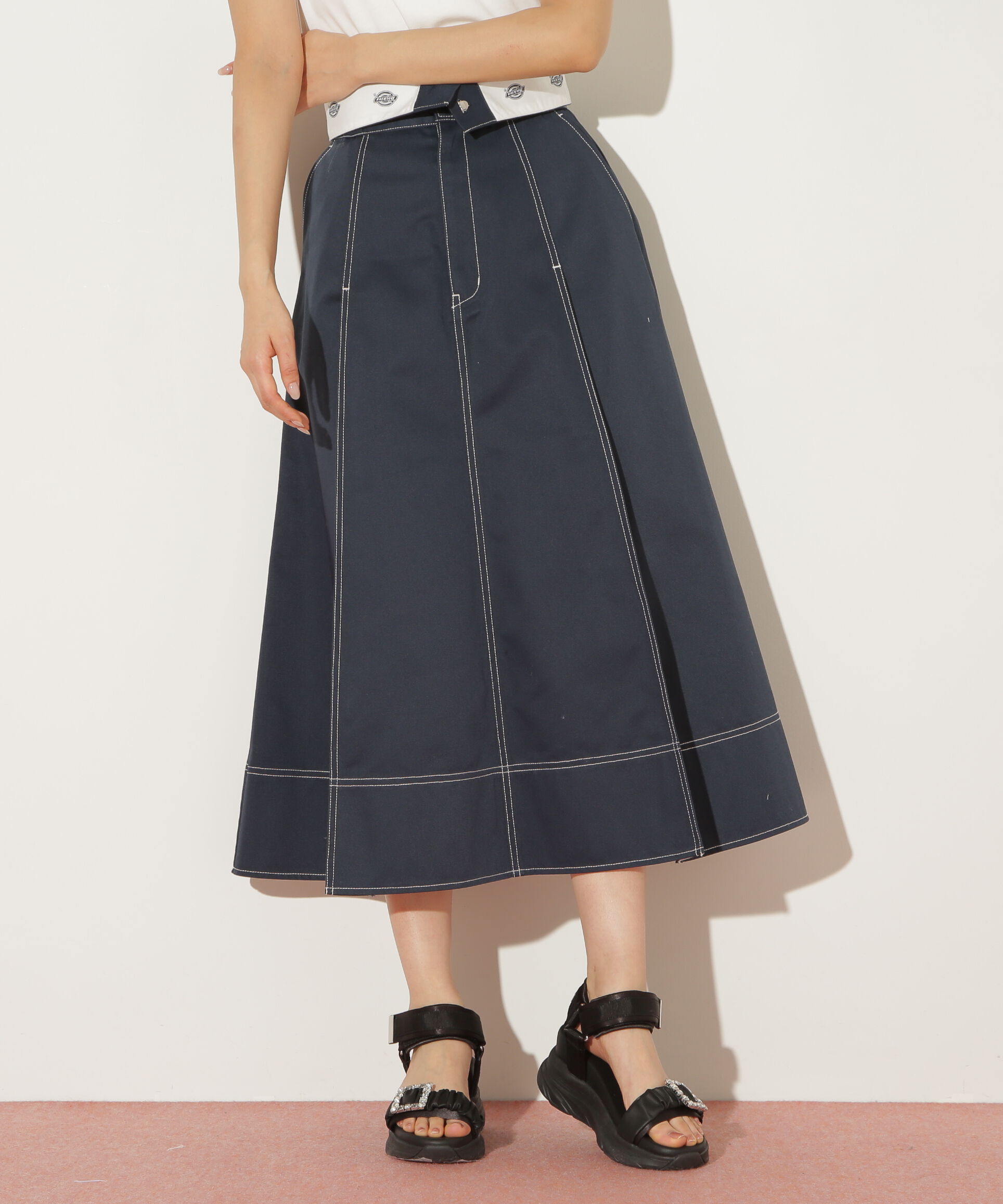  「「Dickies &times; JILL by JILL STUART」別注ステッチロングスカート」|スカート|