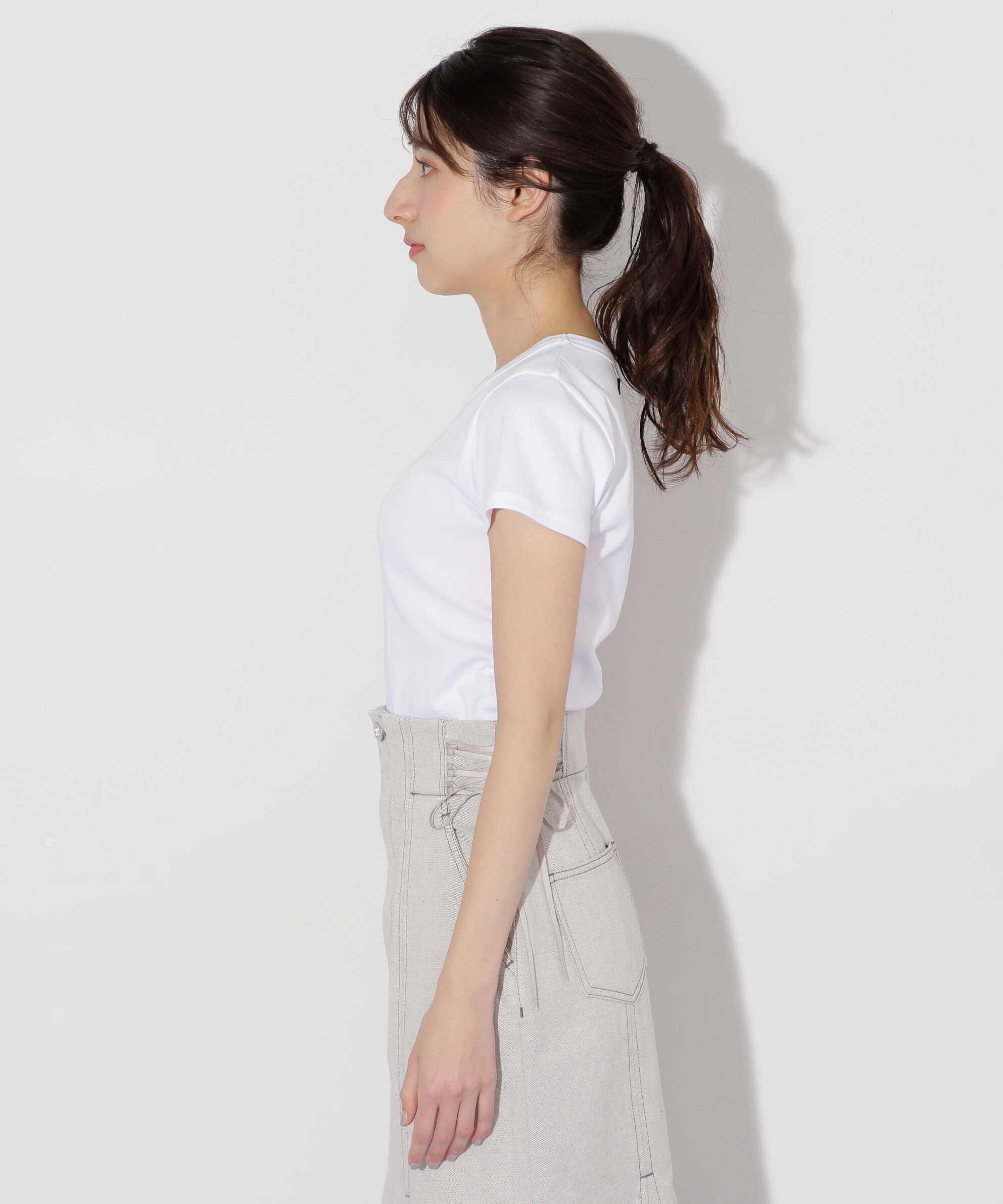  「コンパクトワンポイントロゴTシャツ」|Tシャツ・カットソー|