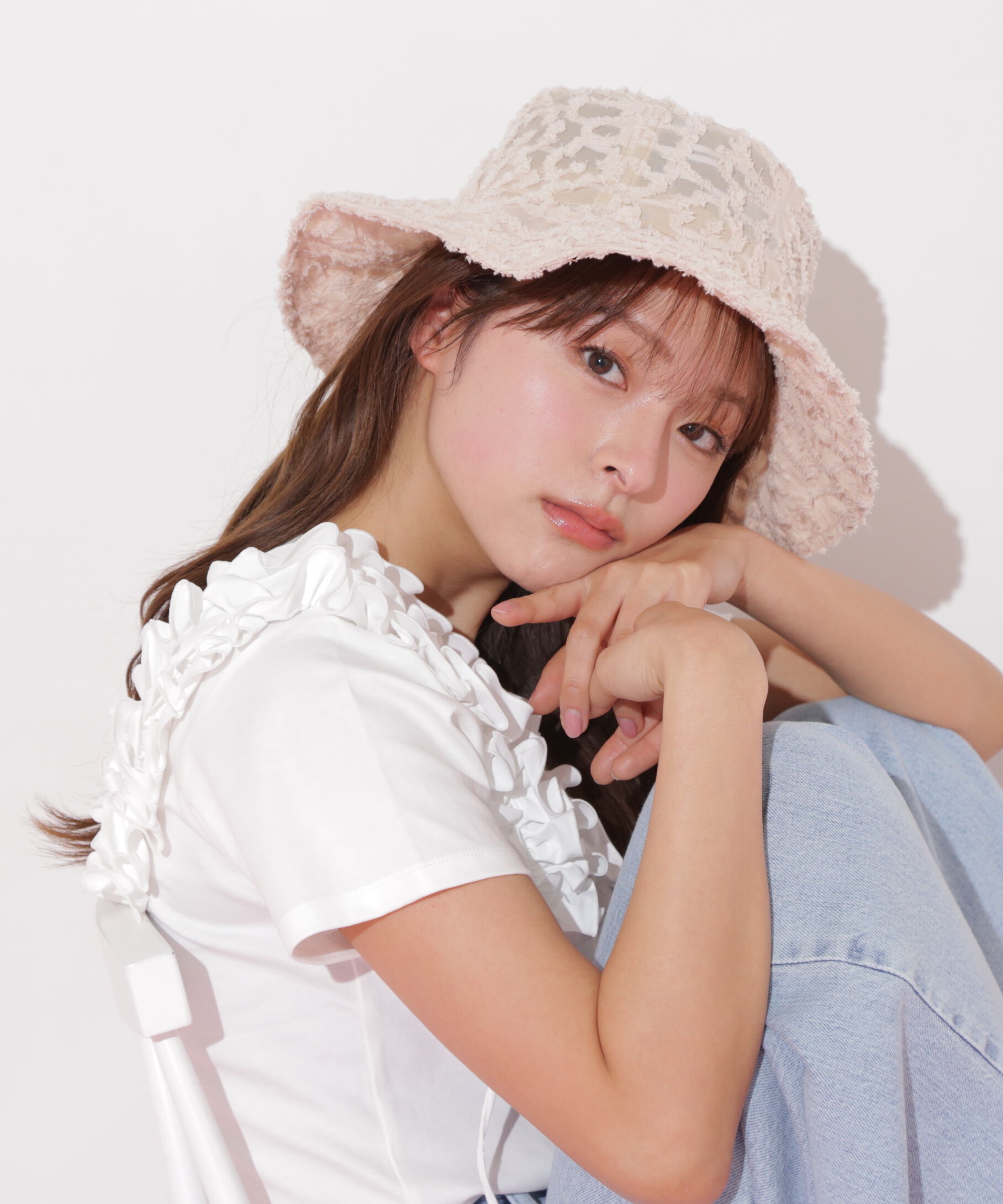  「フラッフィーフラワーハット」|その他|ベージュ