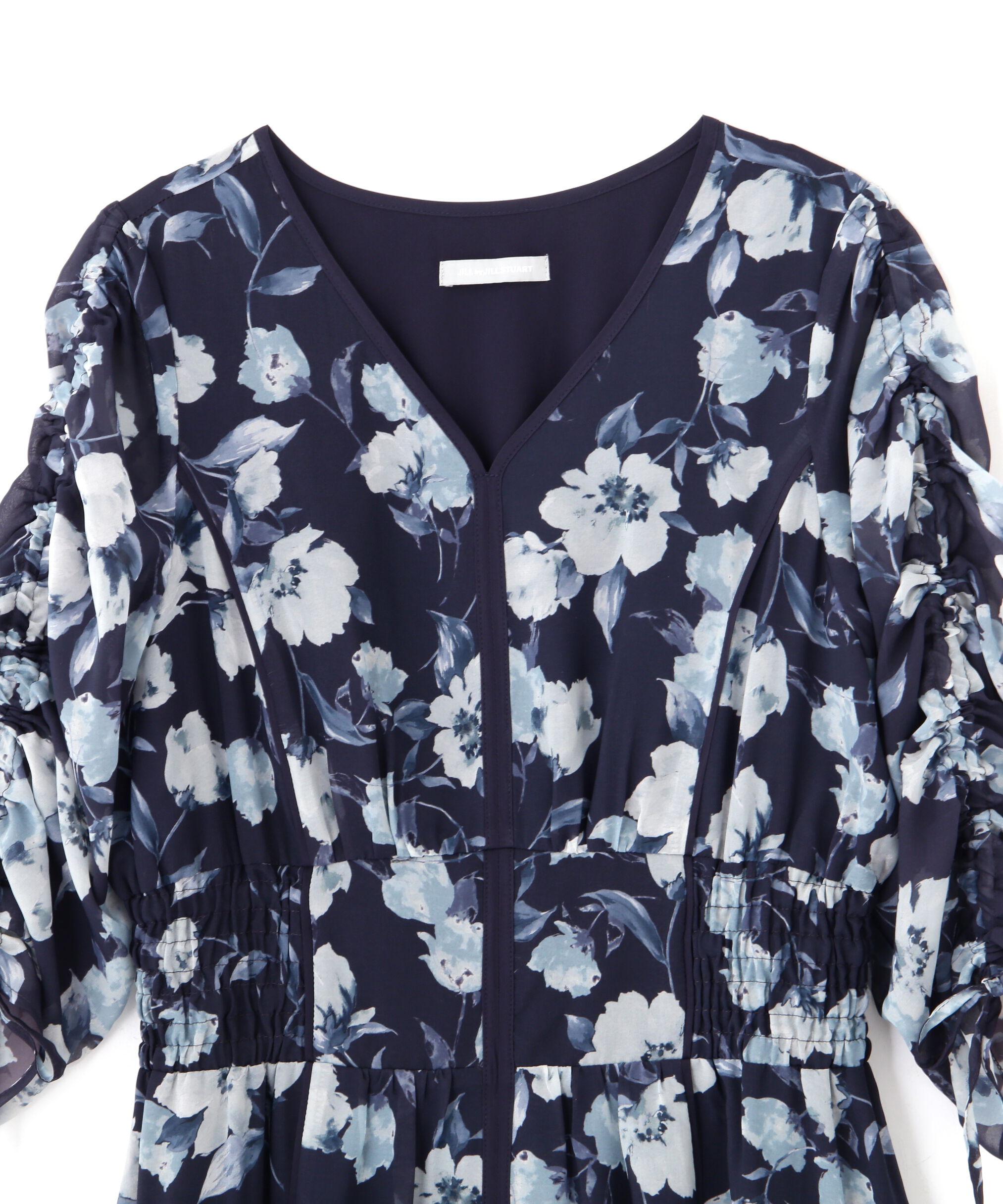  「フラワープリントバイカラーワンピース」|ワンピース|