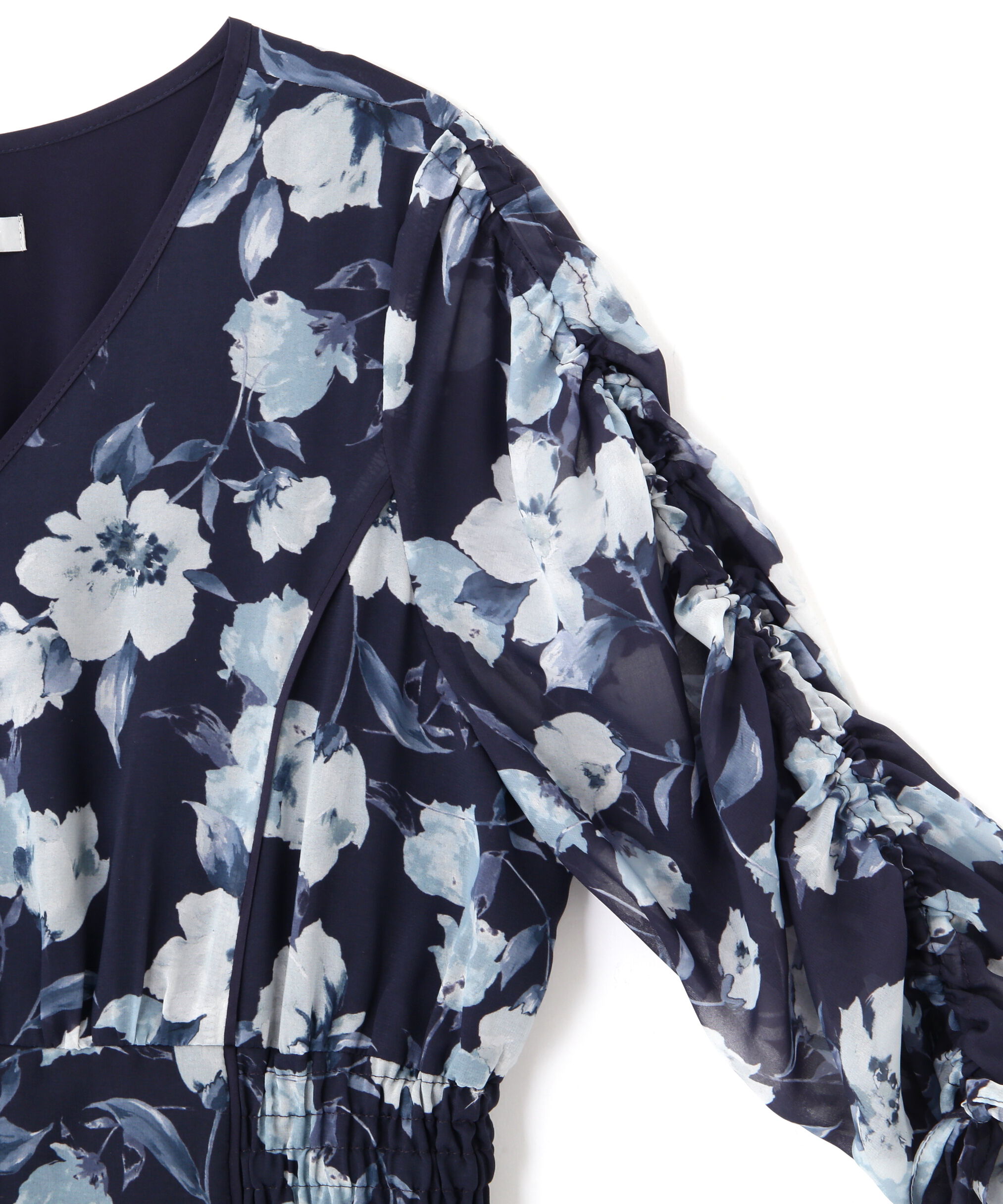  「フラワープリントバイカラーワンピース」|ワンピース|