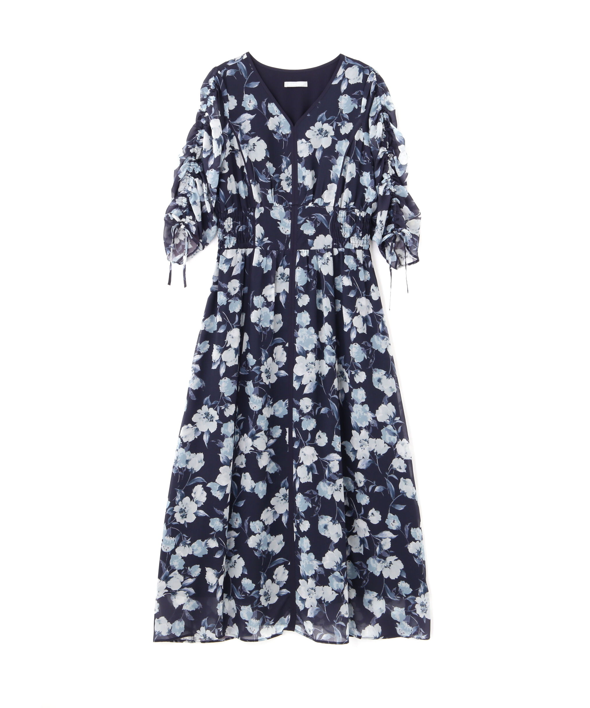  「フラワープリントバイカラーワンピース」|ワンピース|