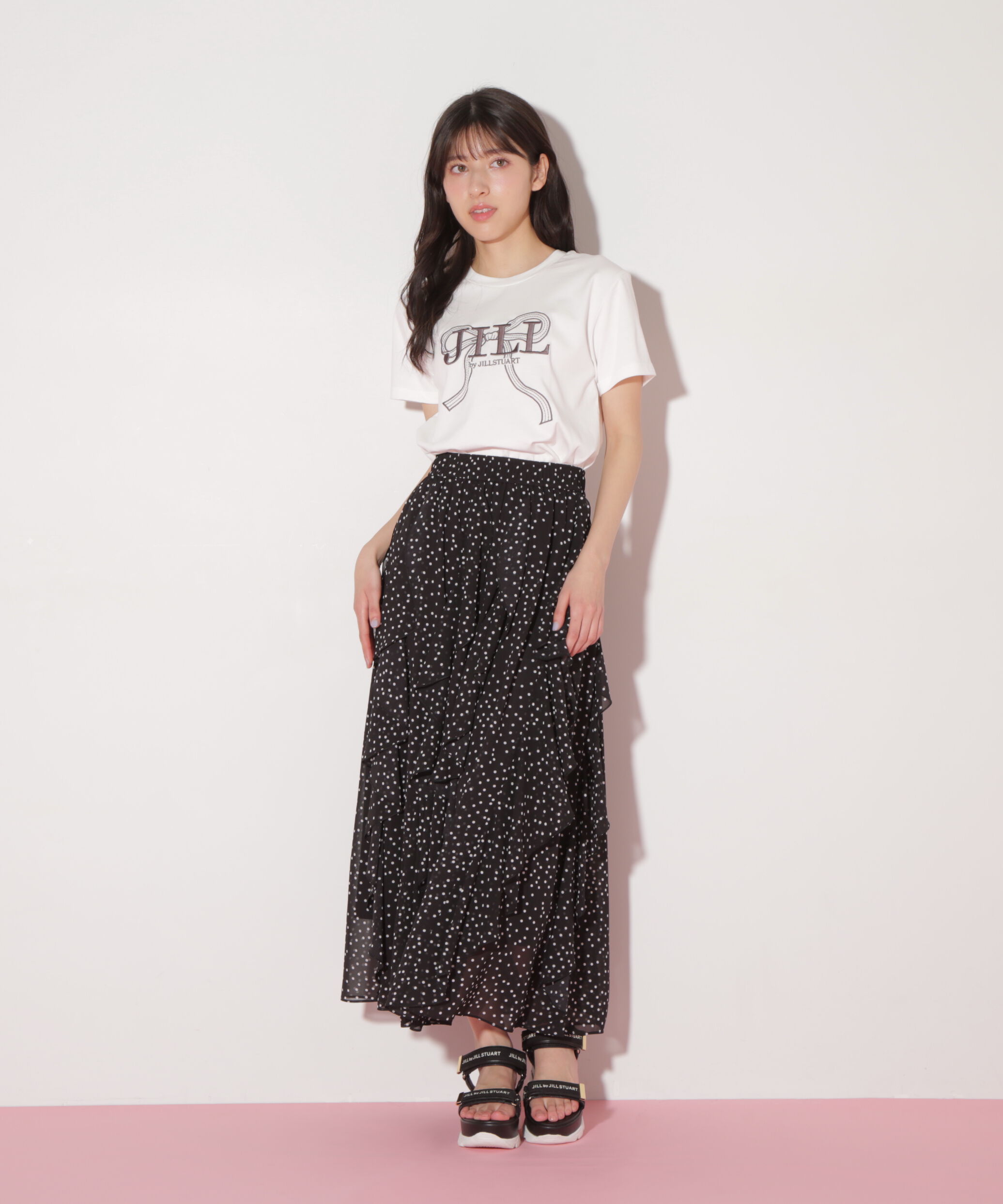  「ビッグリボンロゴ刺繍Tシャツ」|Tシャツ・カットソー|