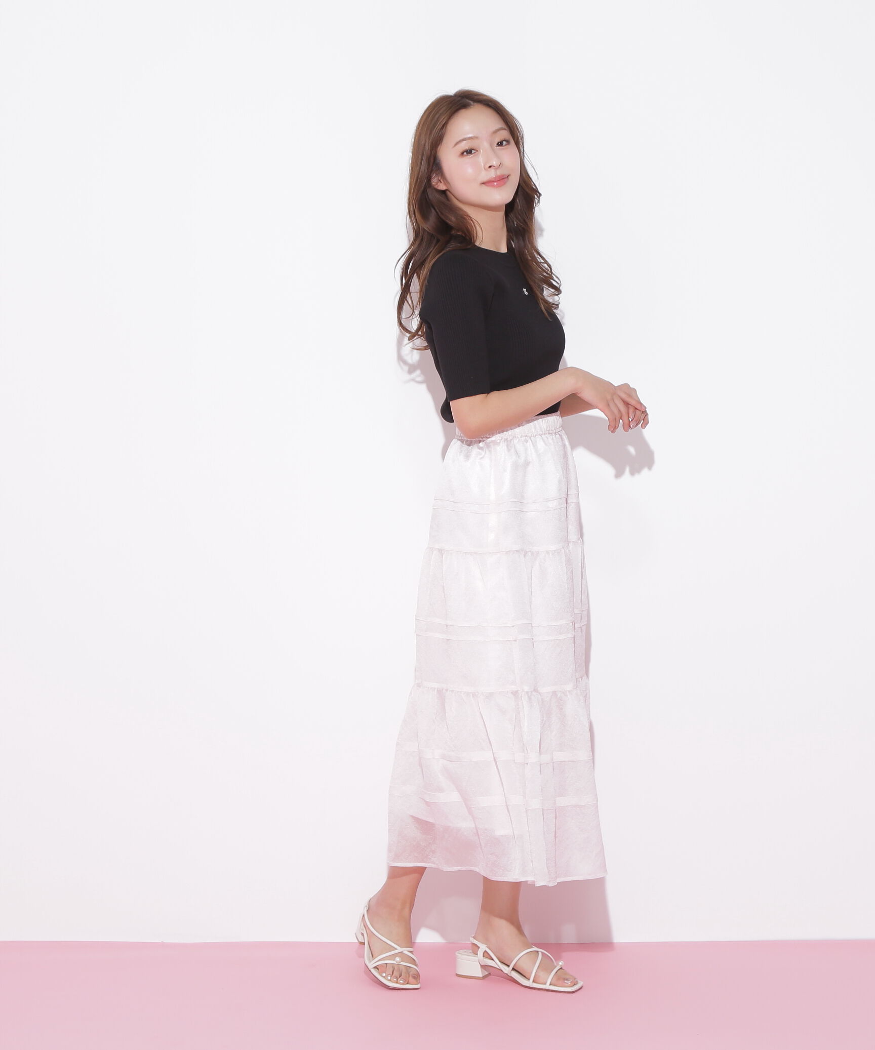  「タックティアードシアースカート」|スカート|