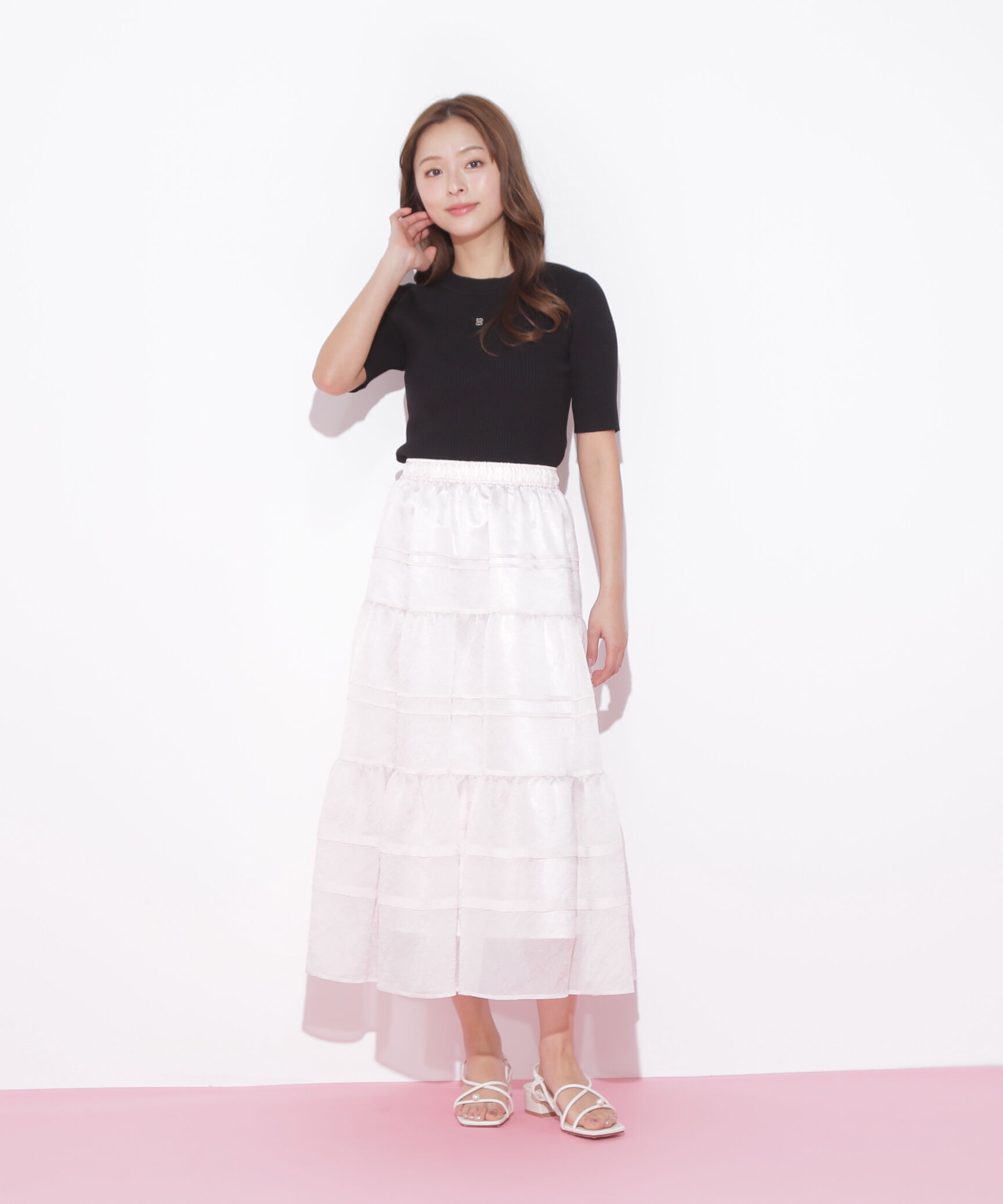  「タックティアードシアースカート」|スカート|