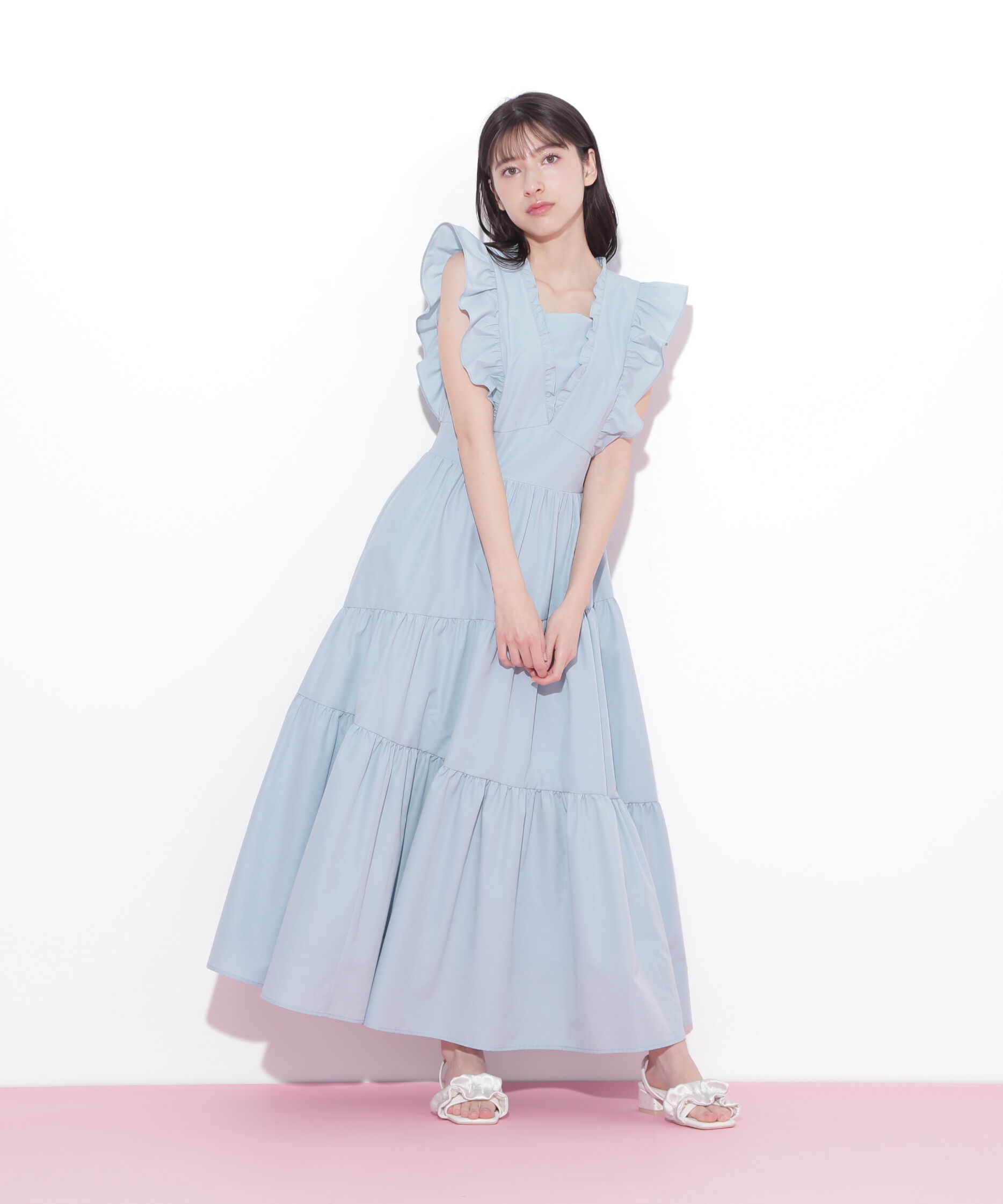  「ティアードワンピース」|ワンピース|グリーン