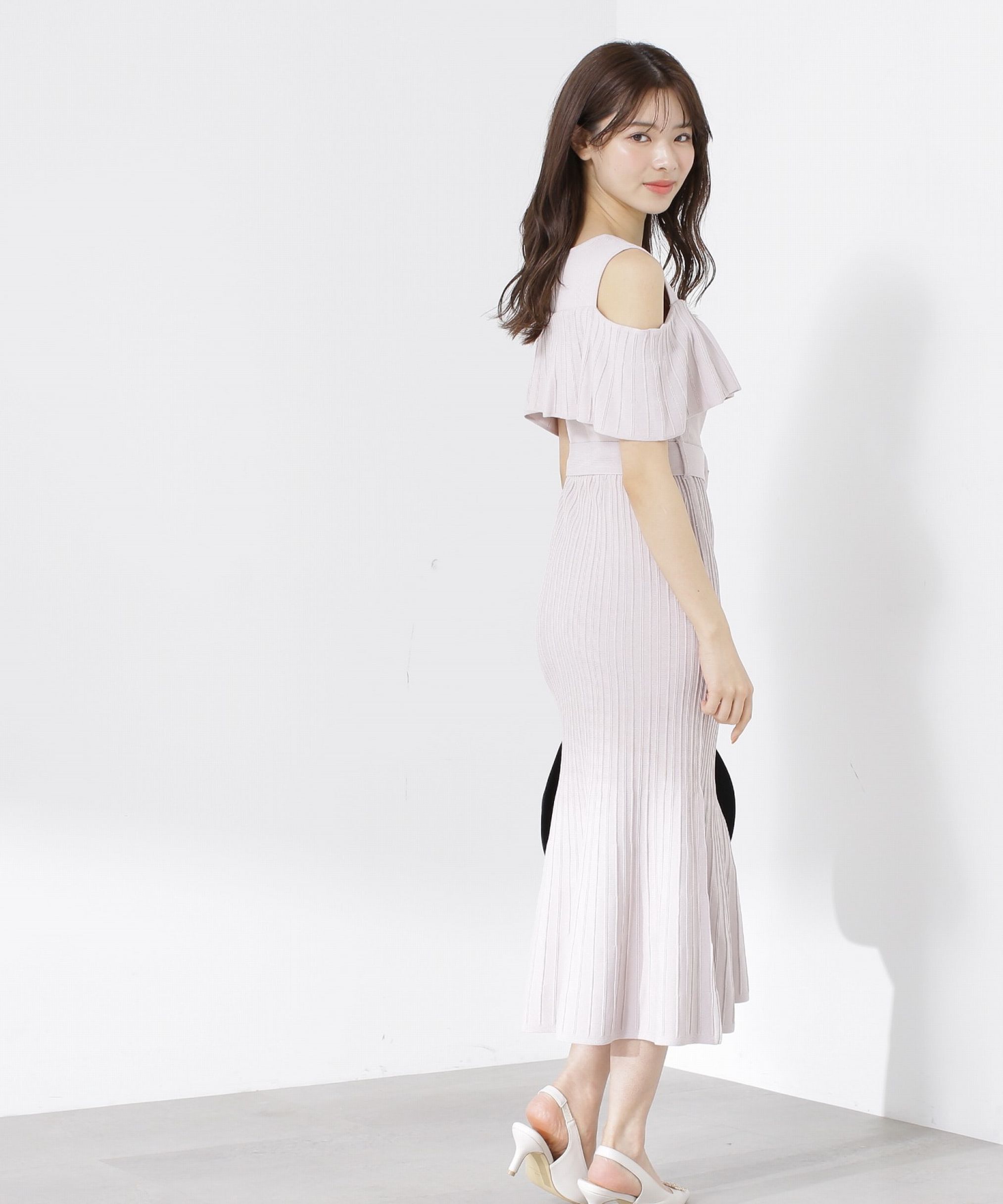 PROPORTION BODY DRESSING「オープンショルダーマーメイドニットワンピース」|ワンピース|