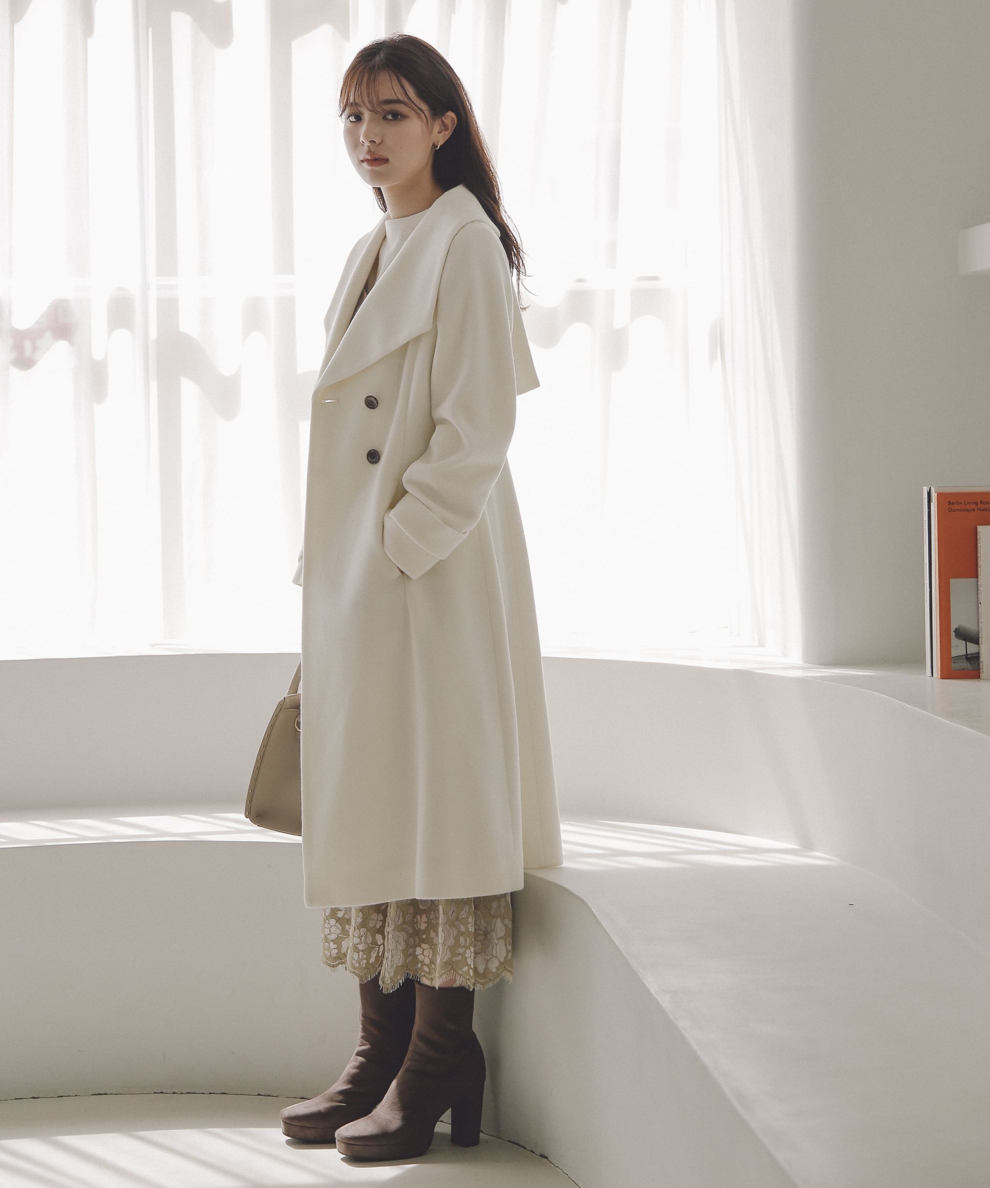 PROPORTION BODY DRESSING「ビッグカラーコート/23AW」|その他|エクリュ1