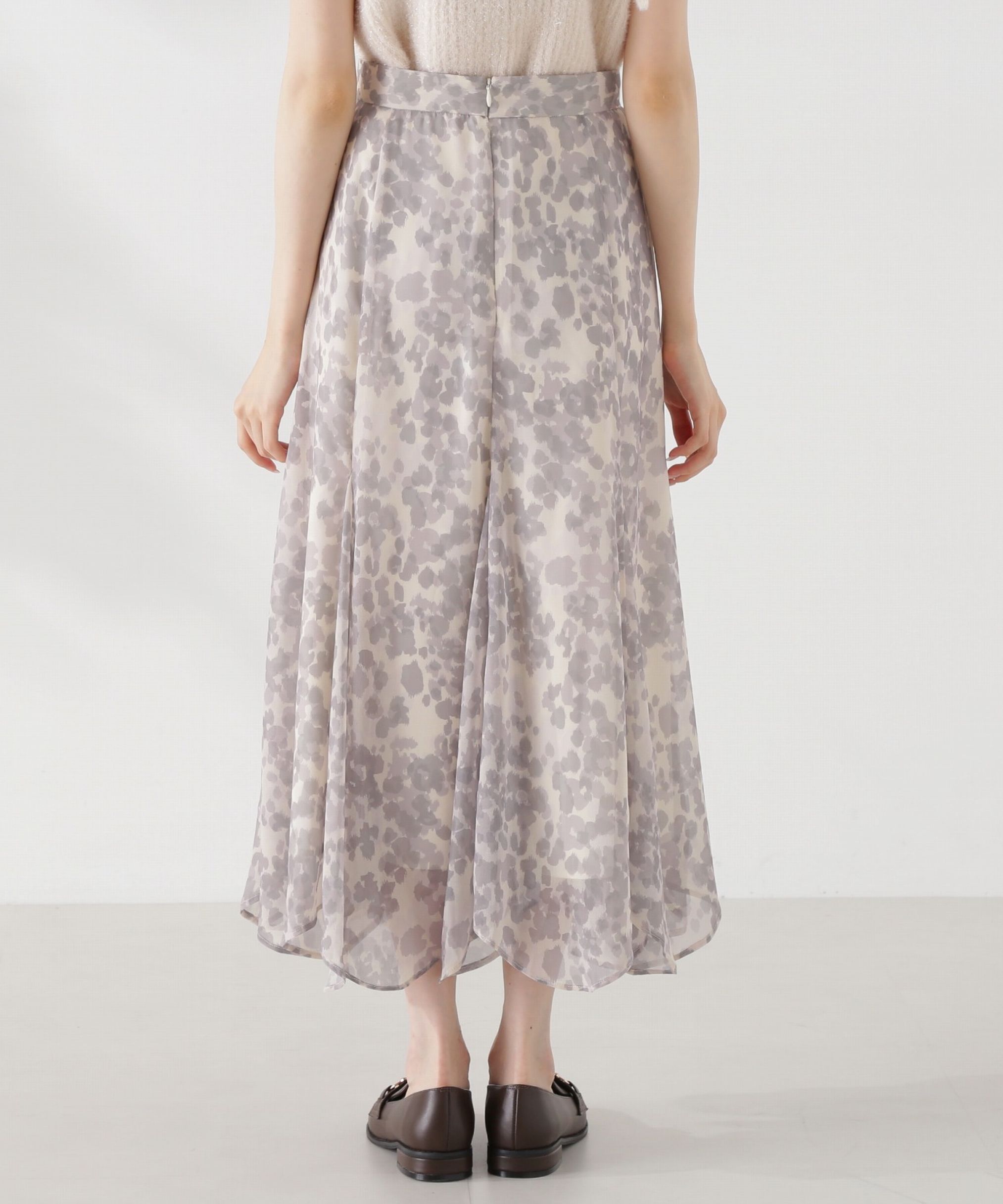 PROPORTION BODY DRESSING「ニュアンス柄ヘムフレアスカート24AW」|スカート|