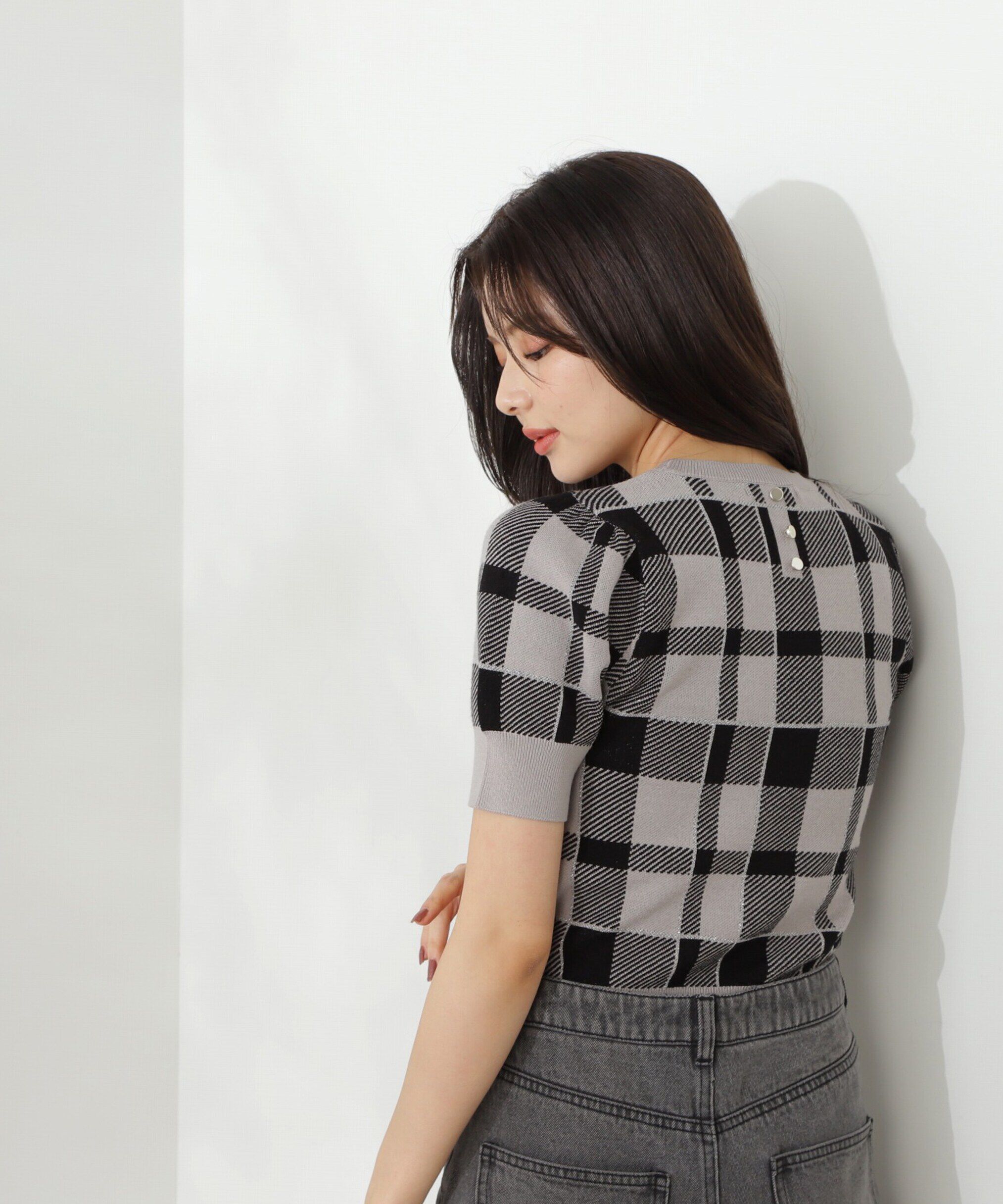 PROPORTION BODY DRESSING「ラメチェックニット」|ニット・セーター|