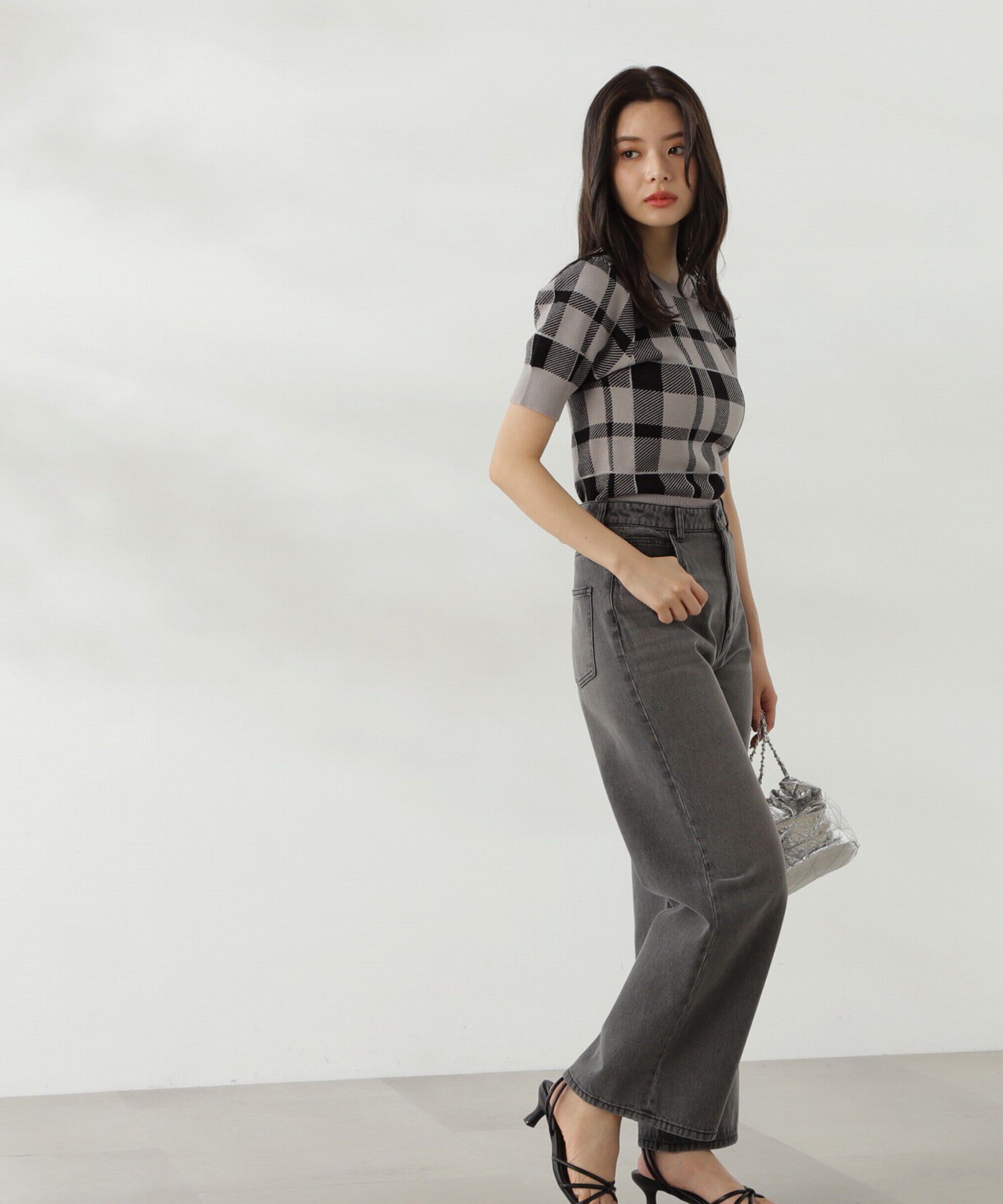 PROPORTION BODY DRESSING「ラメチェックニット」|ニット・セーター|