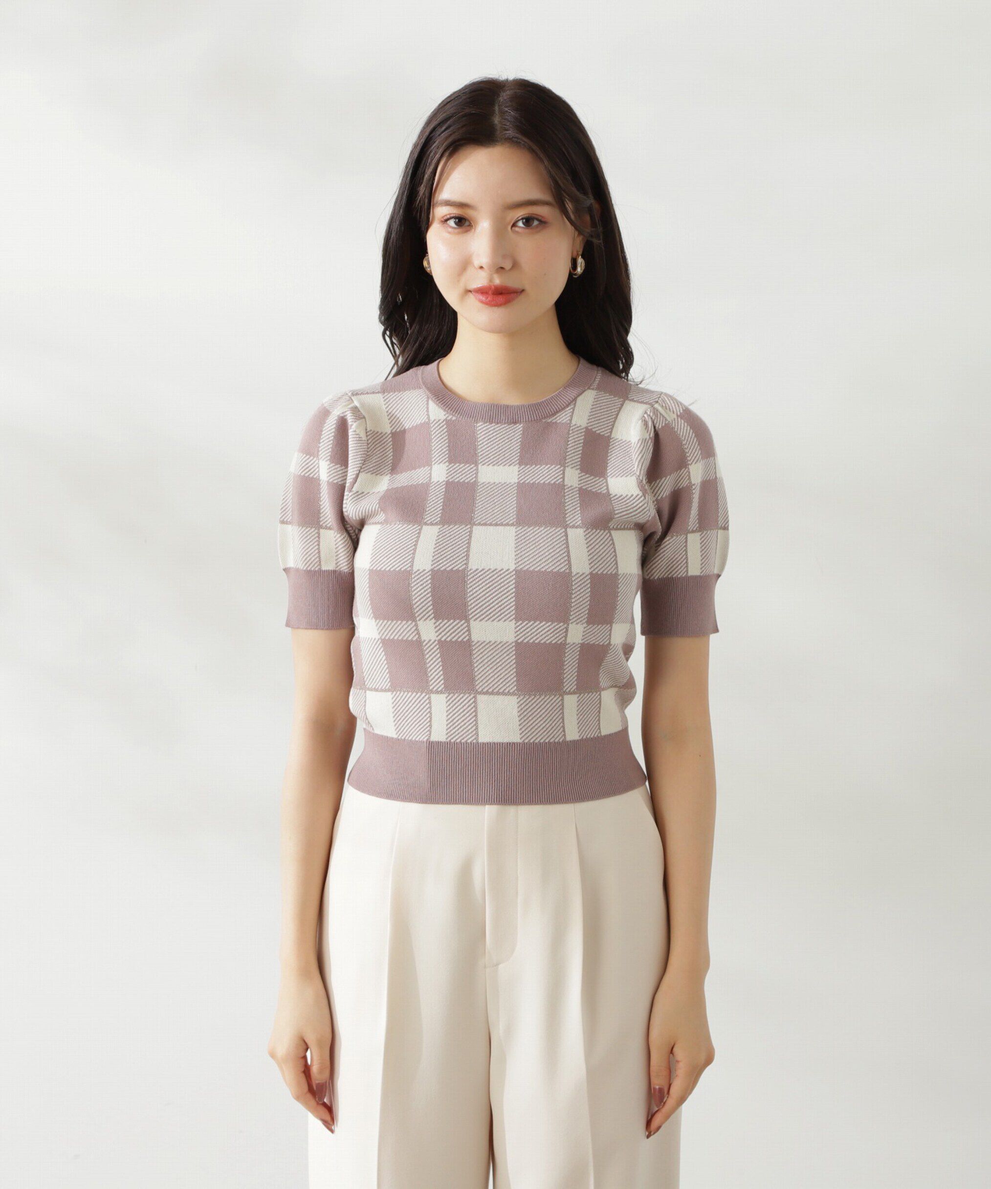 PROPORTION BODY DRESSING「ラメチェックニット」|ニット・セーター|