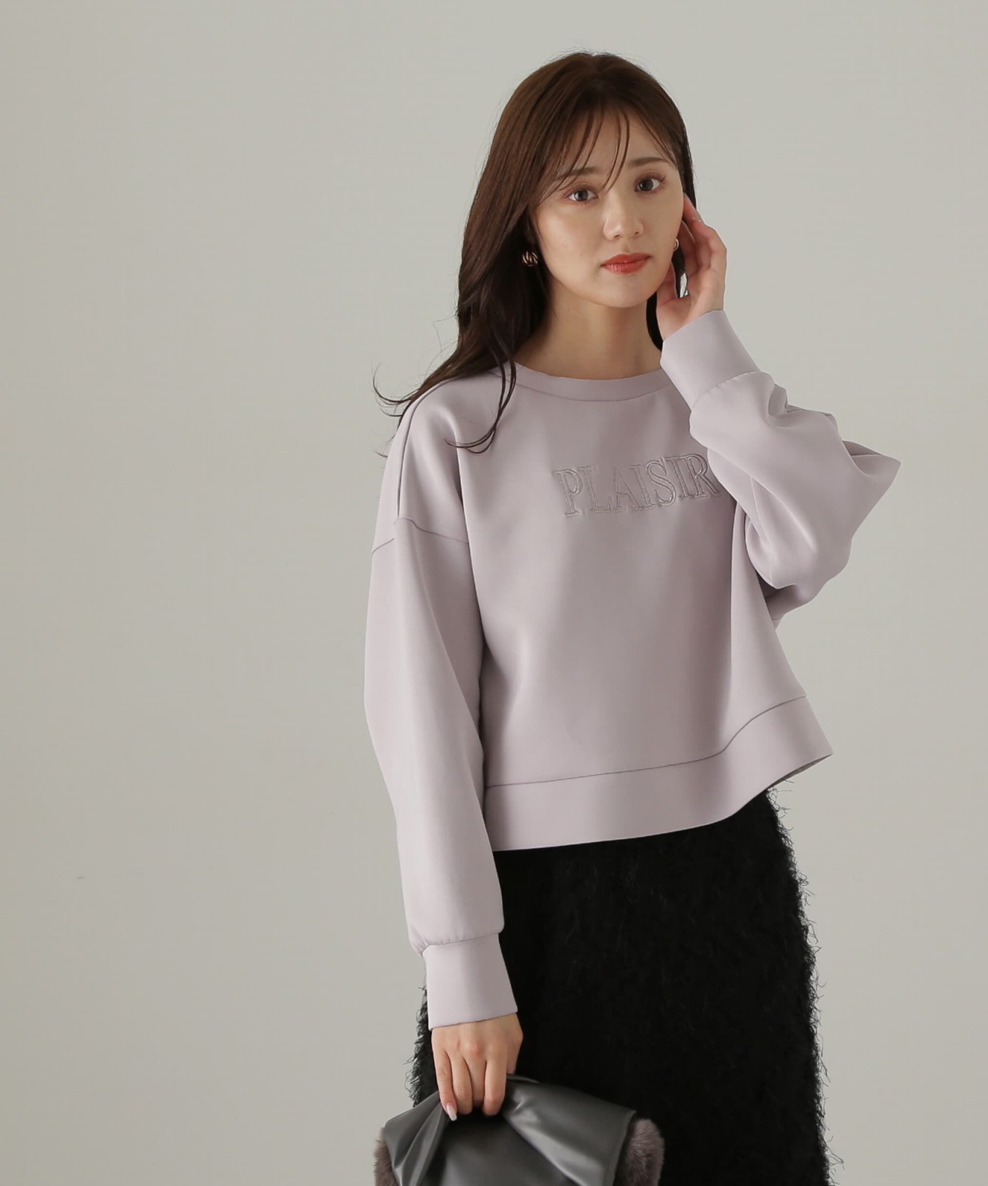 PROPORTION BODY DRESSING「ダンボールニット刺繍プルオーバー　24AW」|Tシャツ・カットソー|