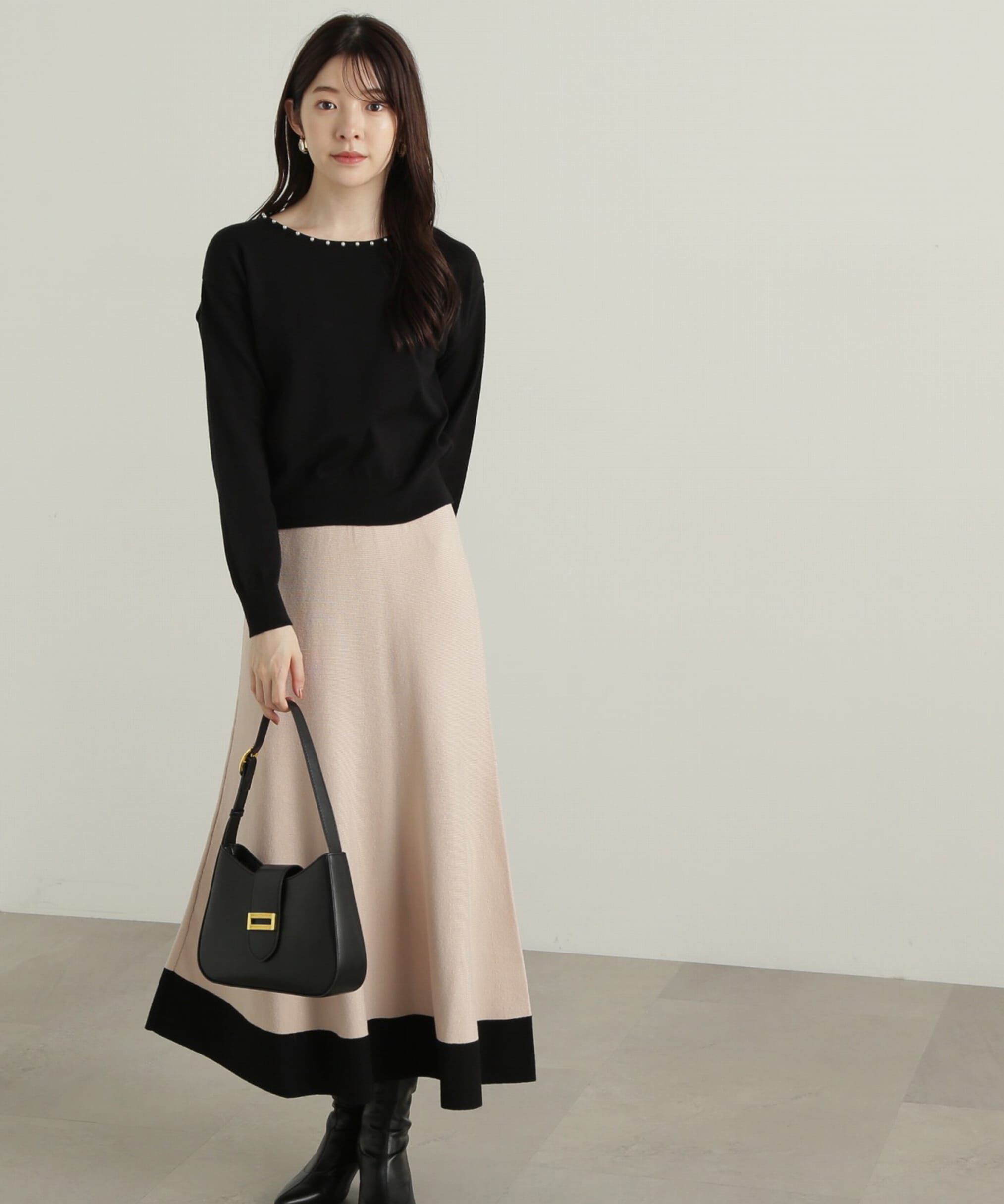 PROPORTION BODY DRESSING「バイカラーパールニットセットアップ」|ワンピース|