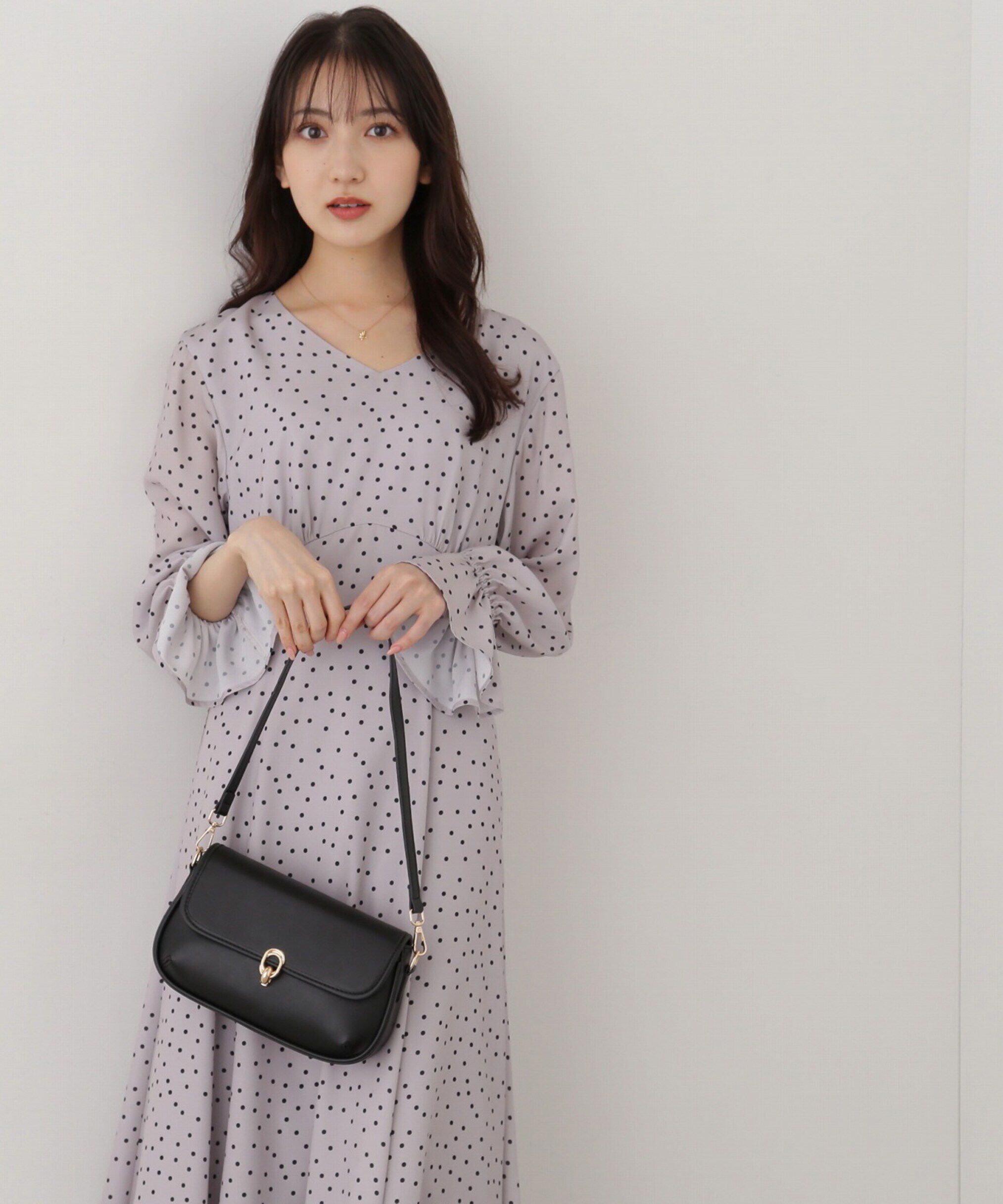 PROPORTION BODY DRESSING「リボン付きドット柄ワンピース」|ワンピース|