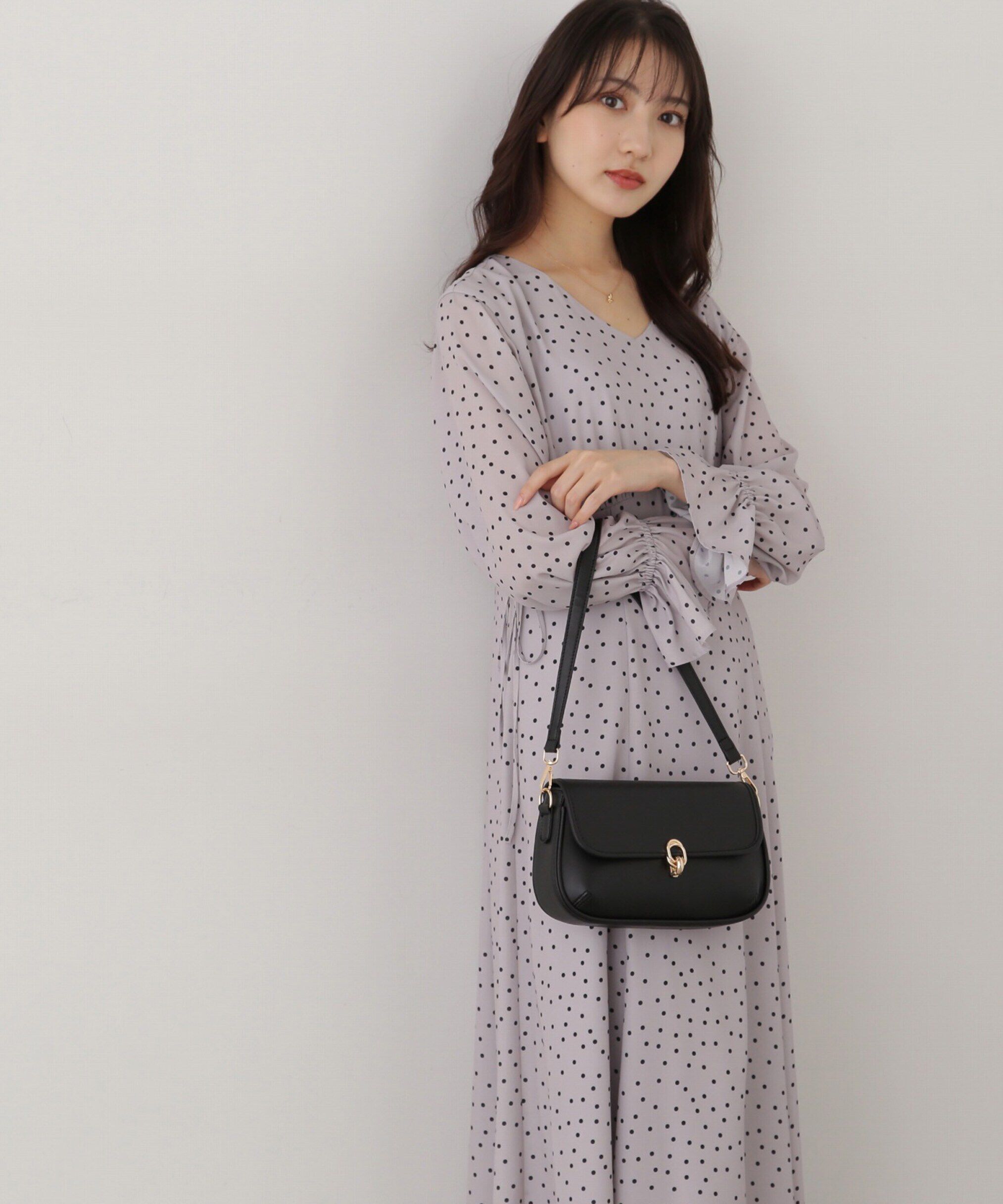 PROPORTION BODY DRESSING「リボン付きドット柄ワンピース」|ワンピース|