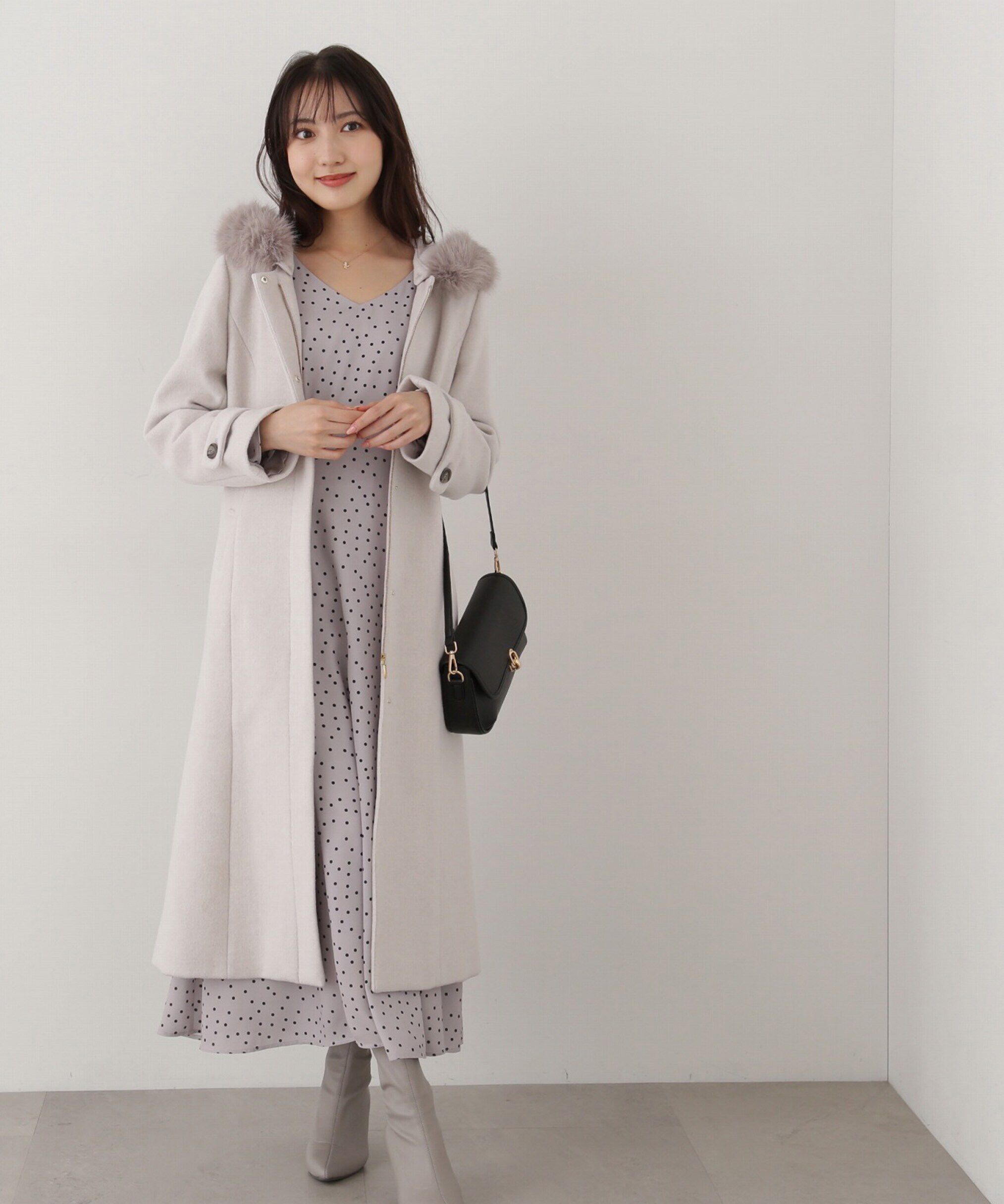 PROPORTION BODY DRESSING「リボン付きドット柄ワンピース」|ワンピース|