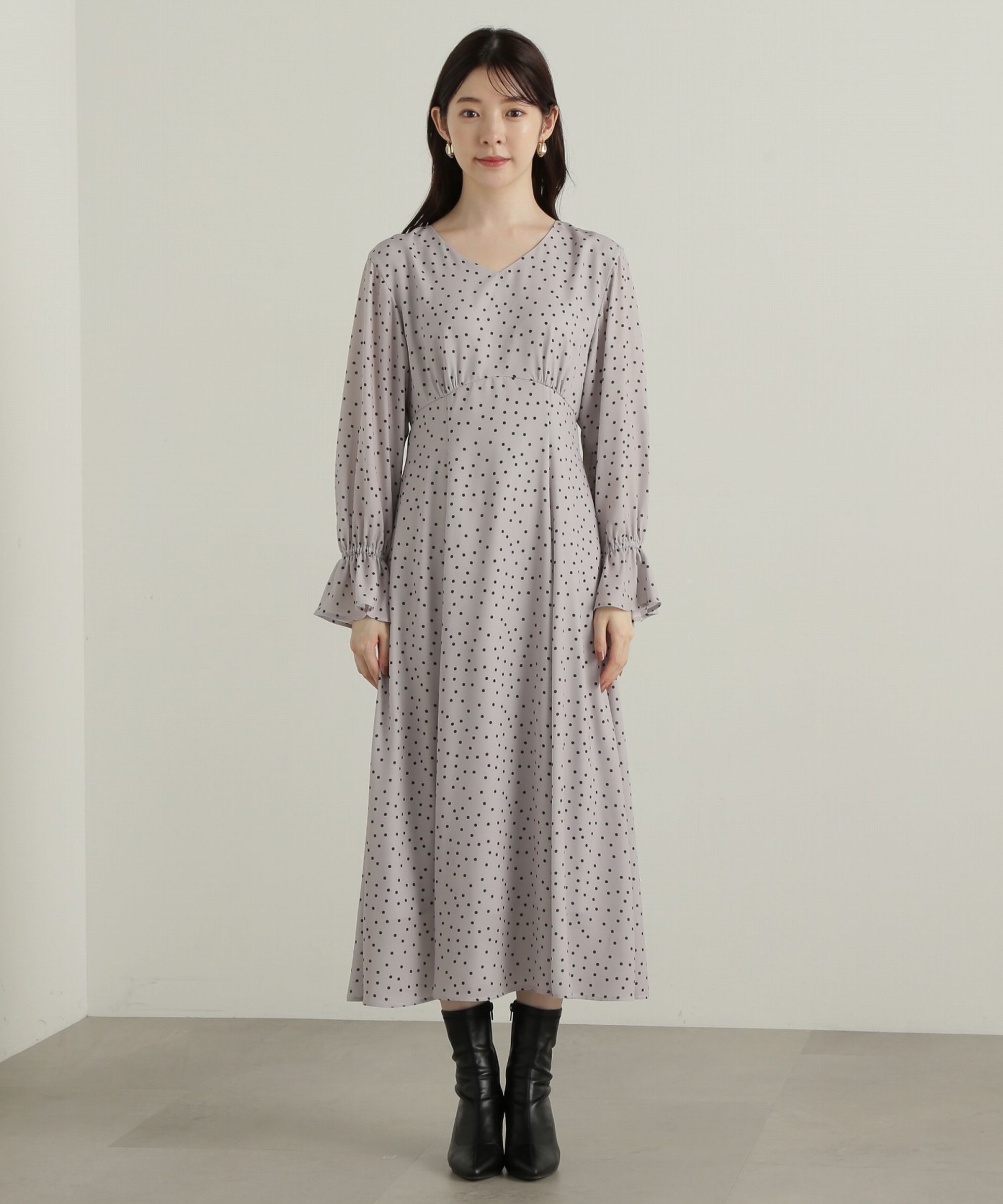 PROPORTION BODY DRESSING「リボン付きドット柄ワンピース」|ワンピース|