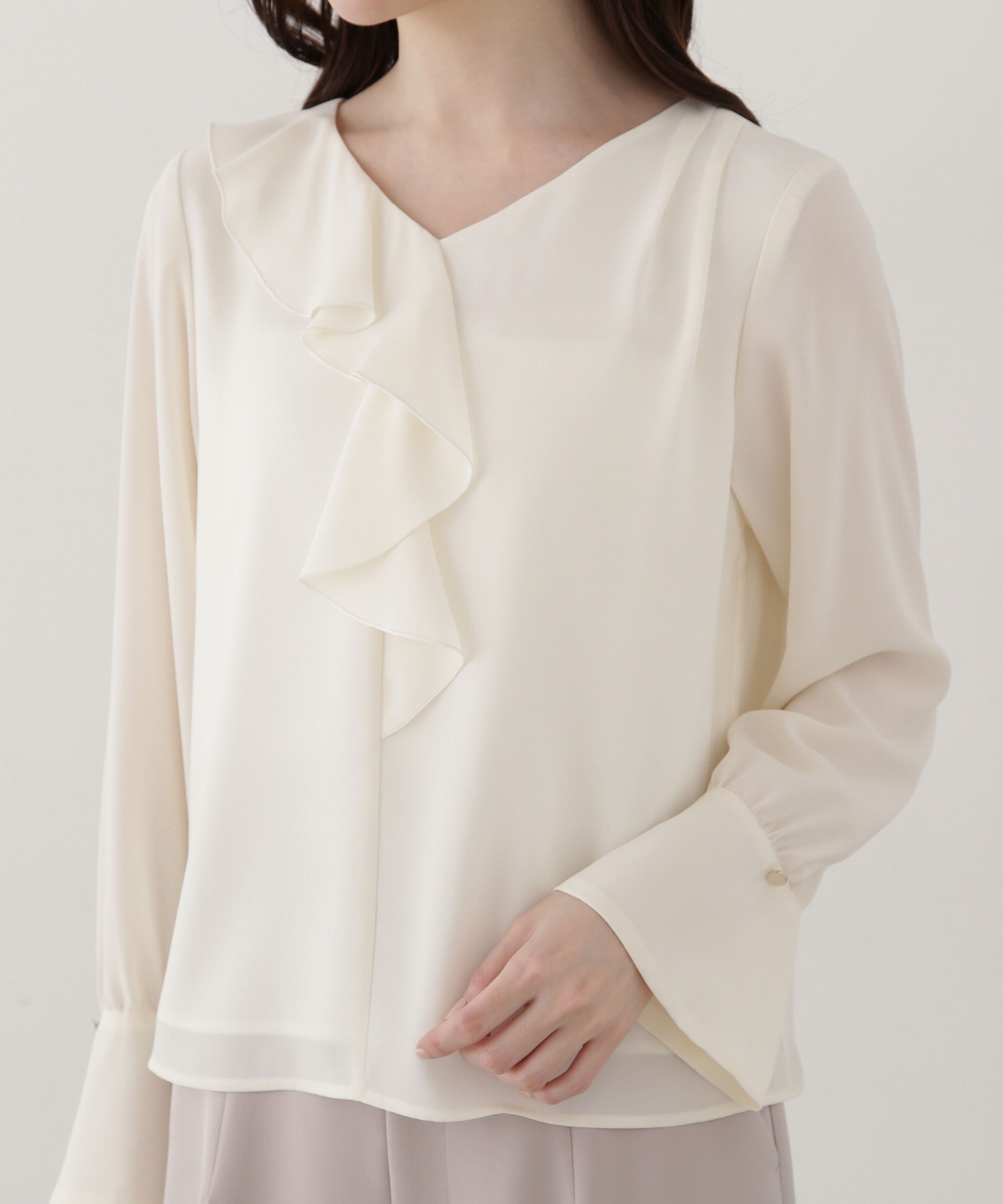 PROPORTION BODY DRESSING「アシメラッフルブラウス」|シャツ・ブラウス|