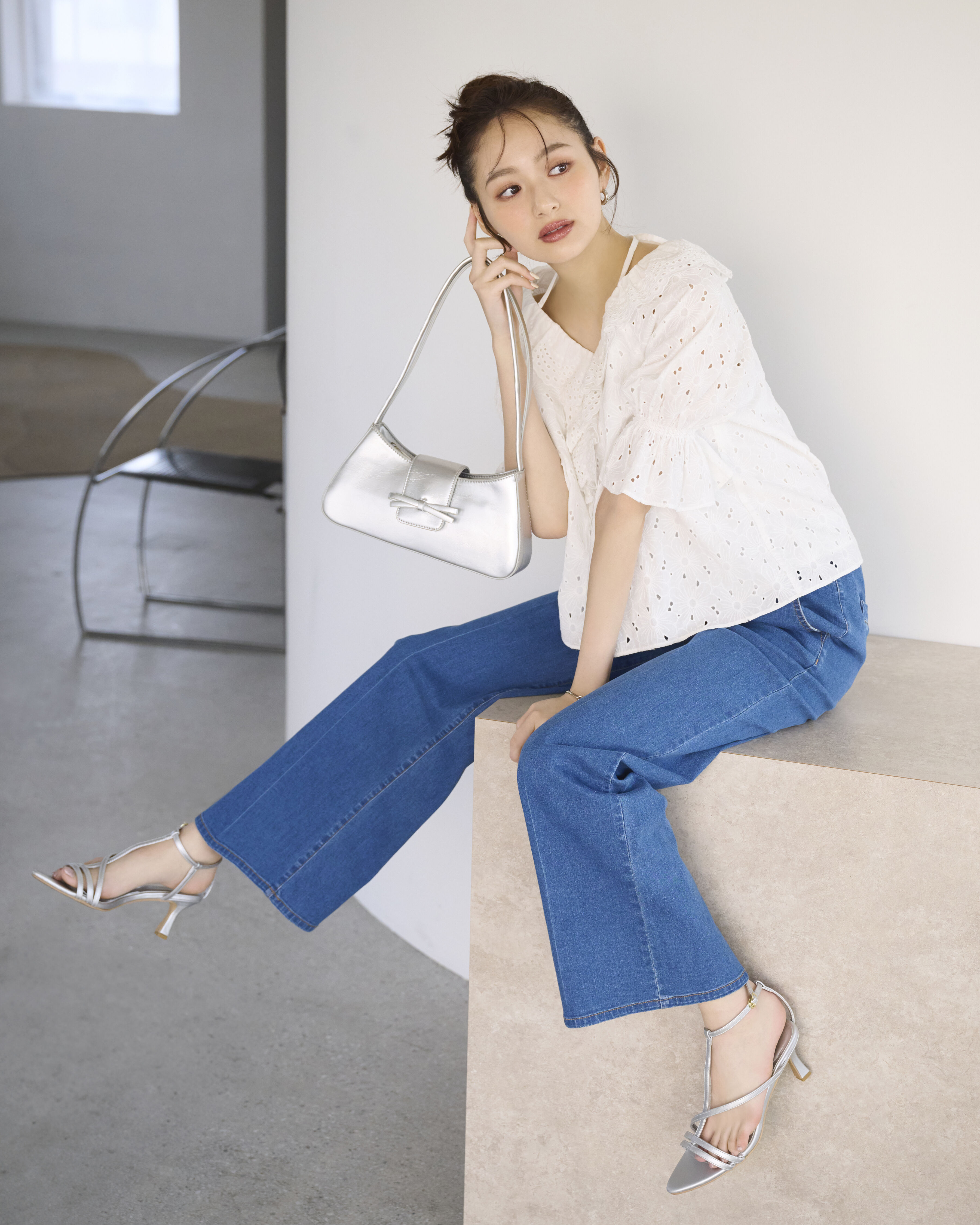 PROPORTION BODY DRESSING「カットワーク刺繍ブラウス」|シャツ・ブラウス|ホワイト