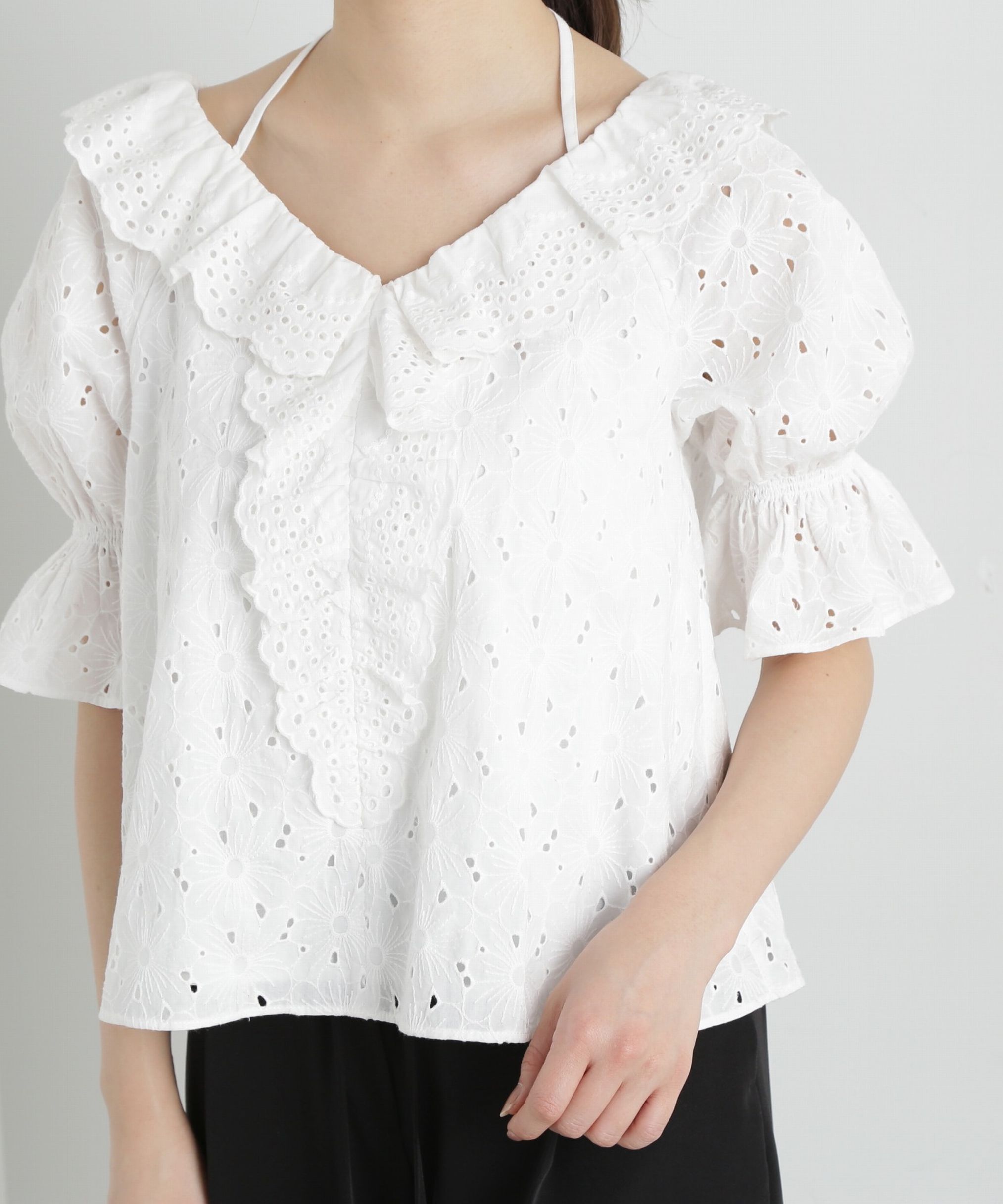 PROPORTION BODY DRESSING「カットワーク刺繍ブラウス」|シャツ・ブラウス|