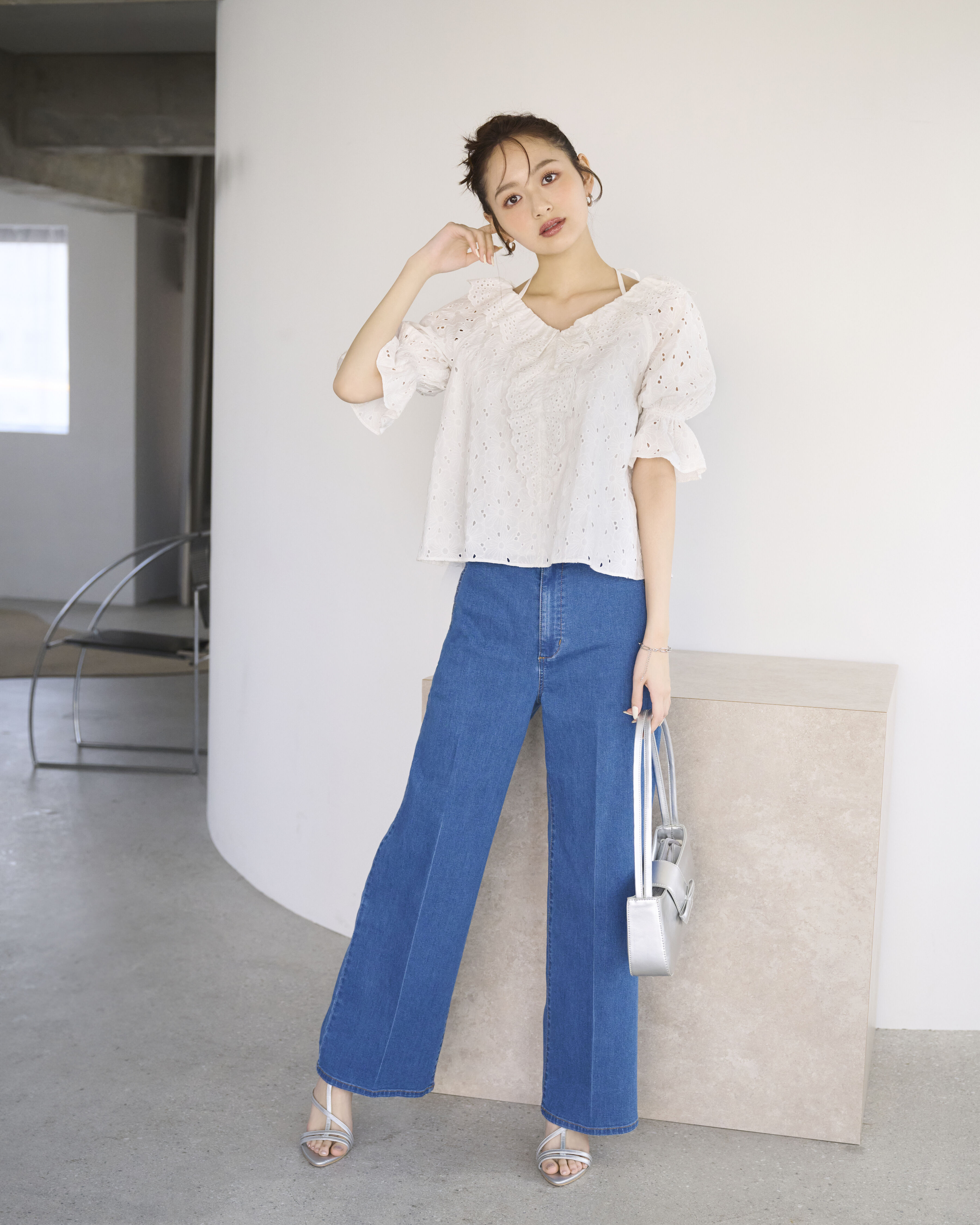 PROPORTION BODY DRESSING「カットワーク刺繍ブラウス」|シャツ・ブラウス|