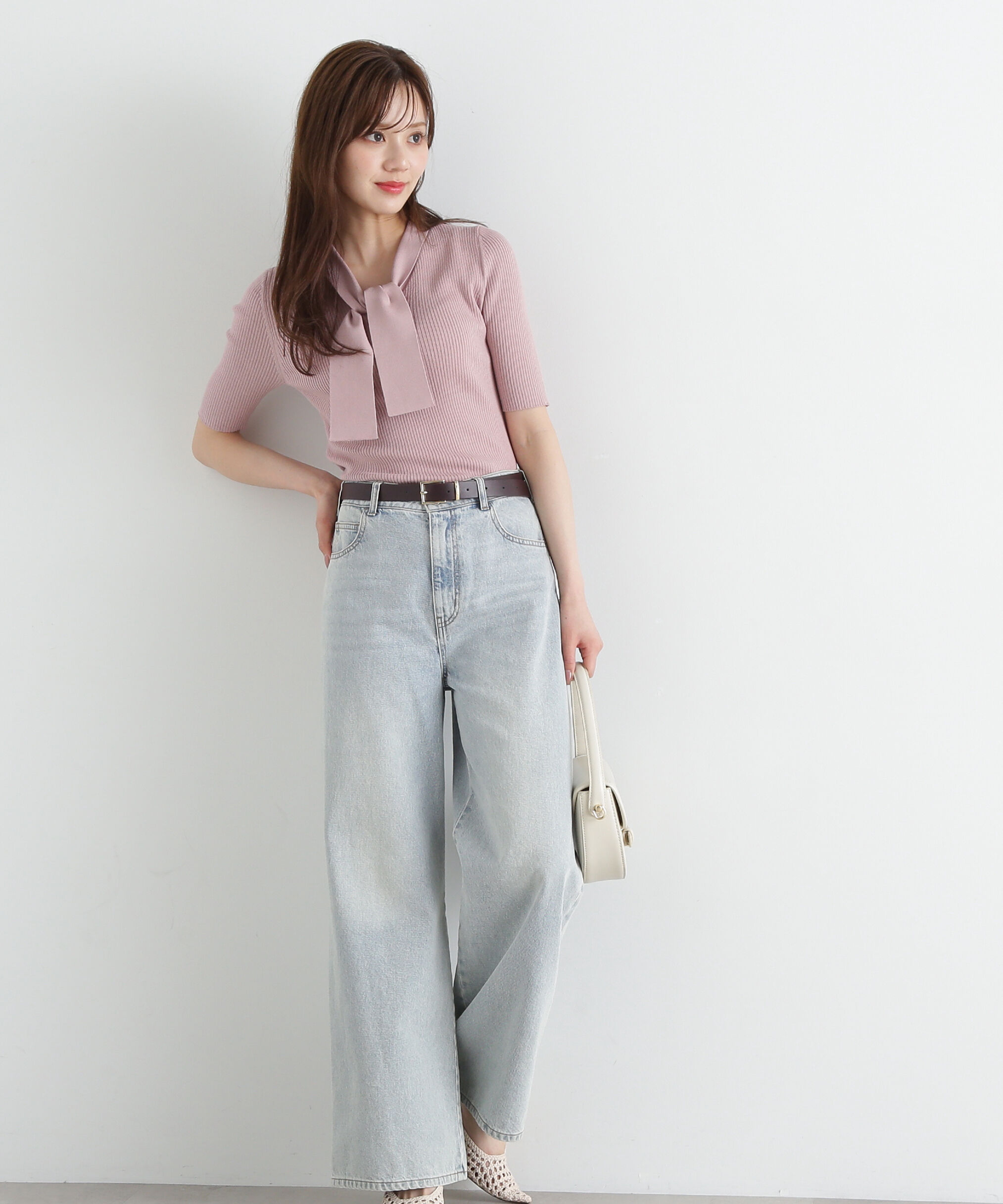 PROPORTION BODY DRESSING「パール付きボウタイニット」|ニット・セーター|