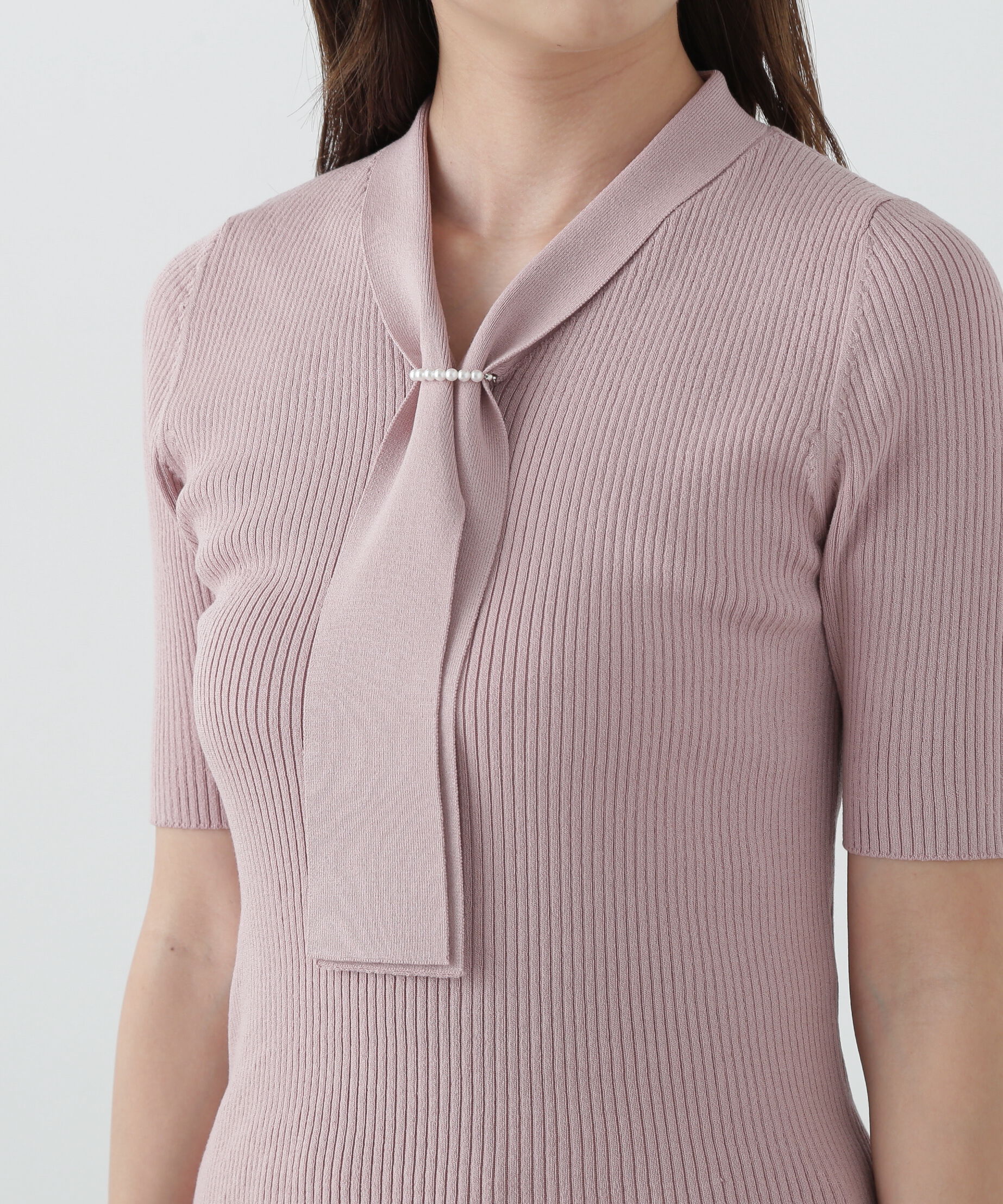 PROPORTION BODY DRESSING「パール付きボウタイニット」|ニット・セーター|