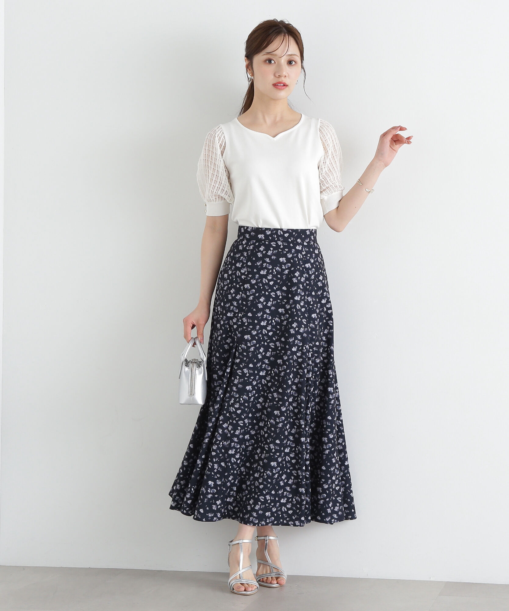 PROPORTION BODY DRESSING「小花柄マチフレアスカート」|スカート|