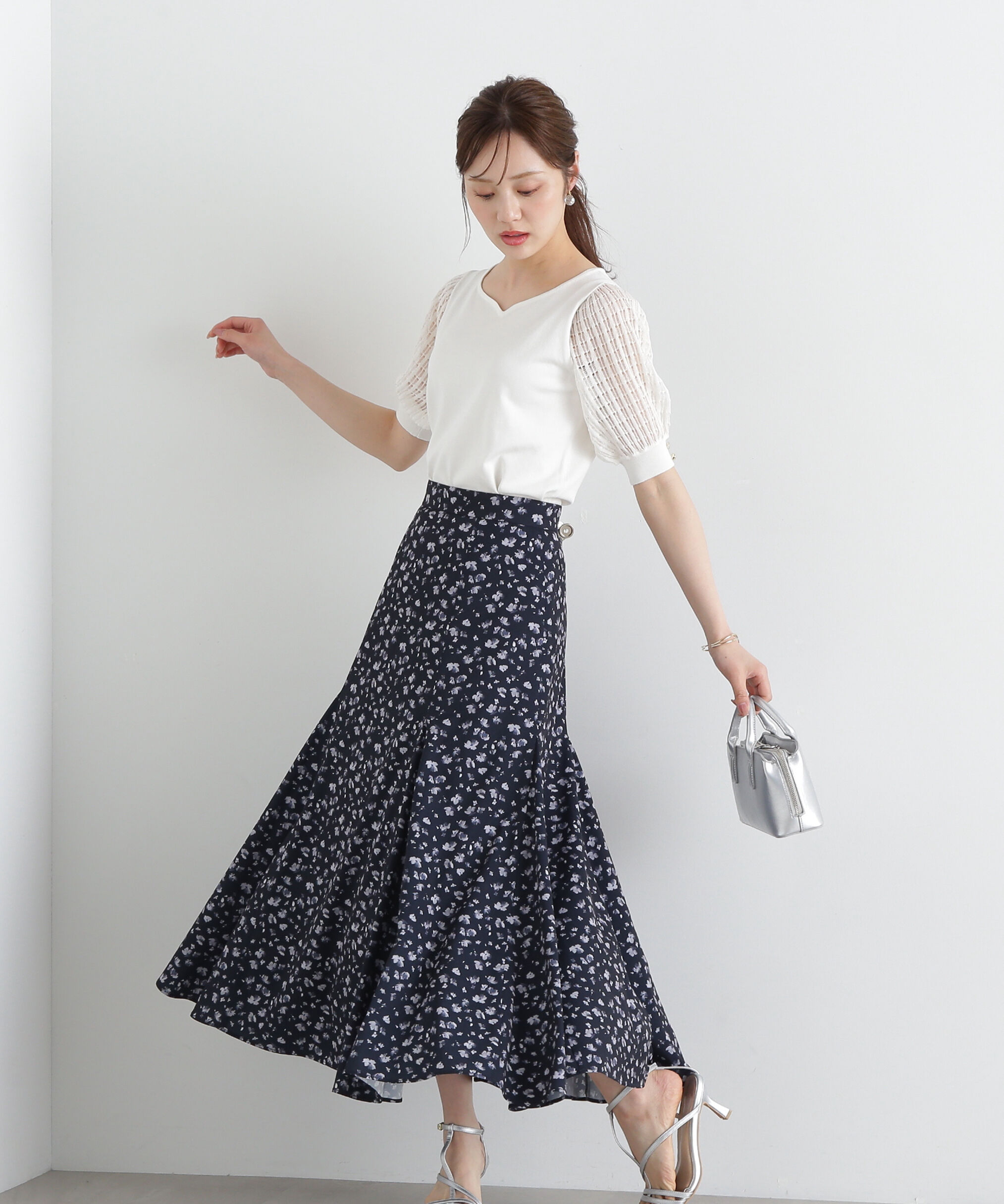 PROPORTION BODY DRESSING「小花柄マチフレアスカート」|スカート|