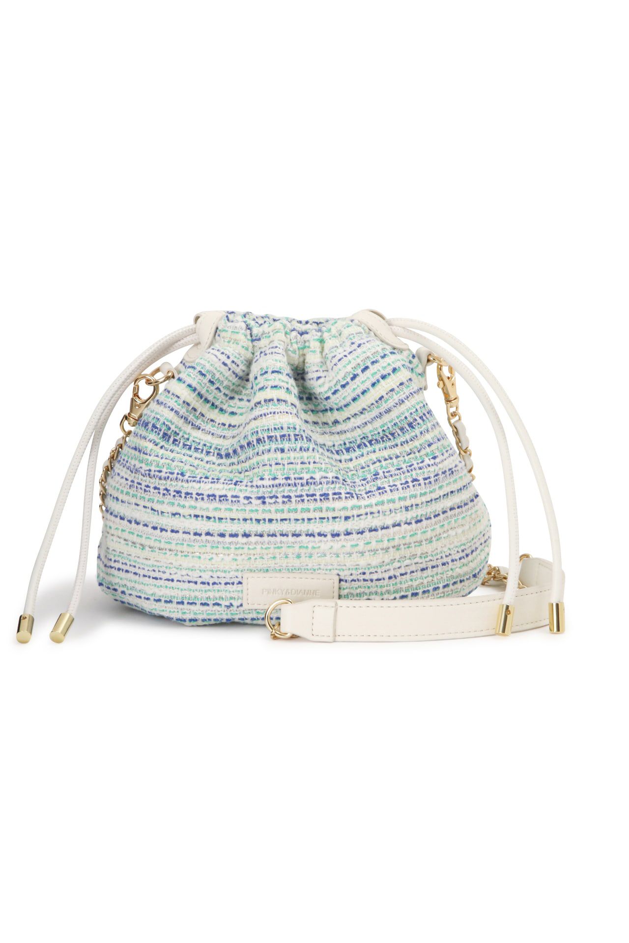  「ツイード巾着バッグ」|その他|グリーン