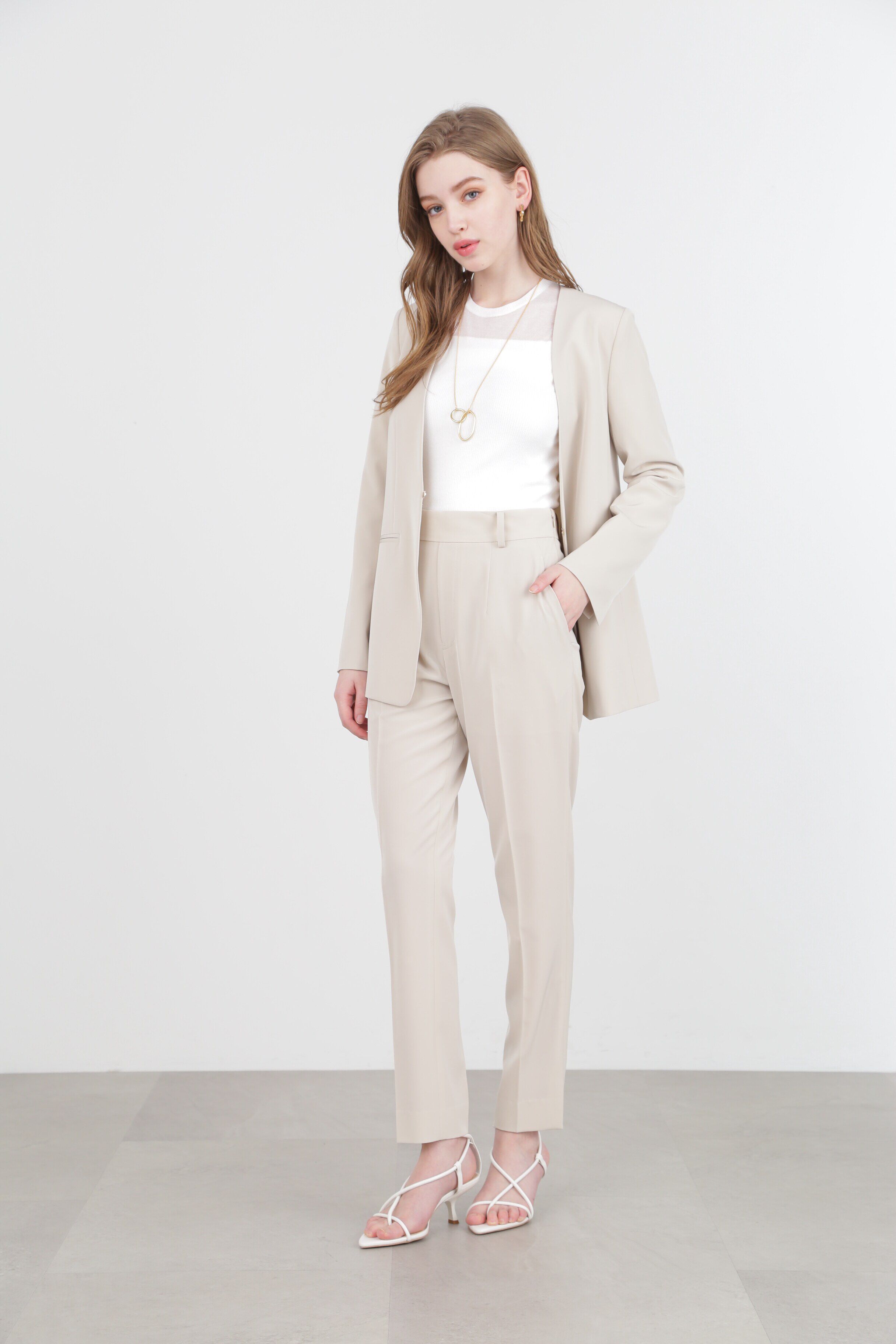  「◆ノーカラーフロントホックジャケット」|その他|