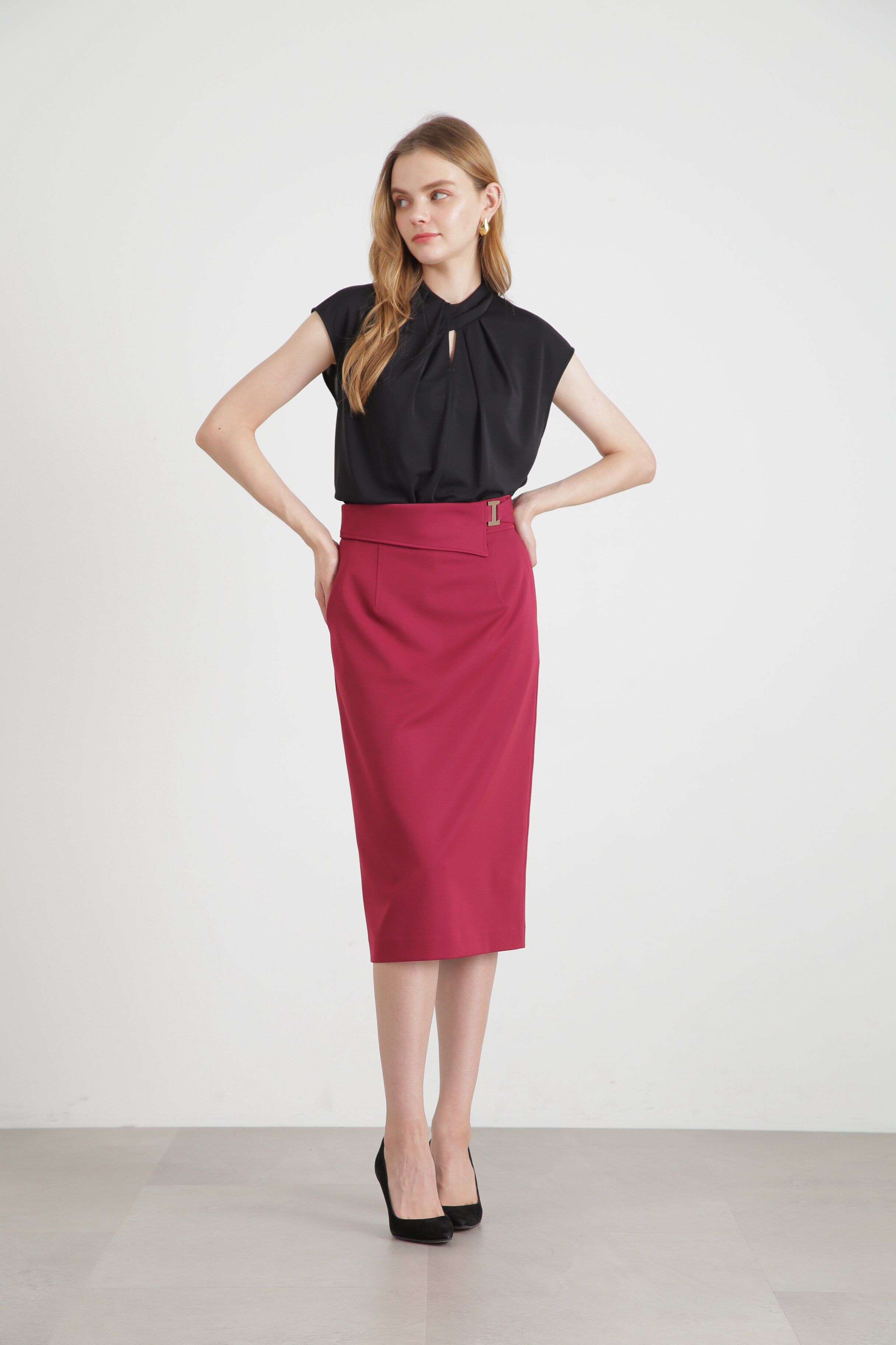  「◆スタンドタックカットソーブラウス」|Tシャツ・カットソー|