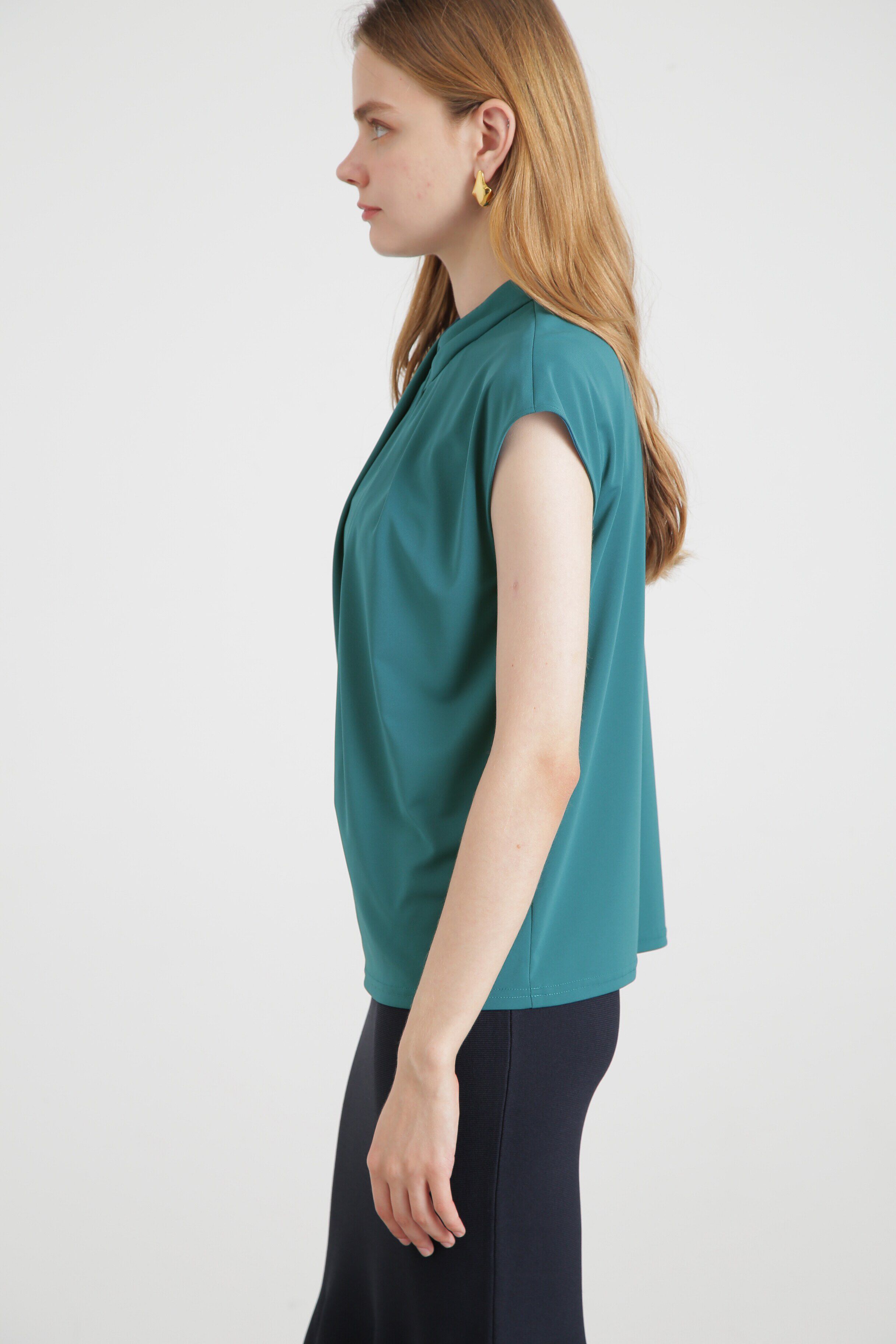  「◆スタンドタックカットソーブラウス」|Tシャツ・カットソー|