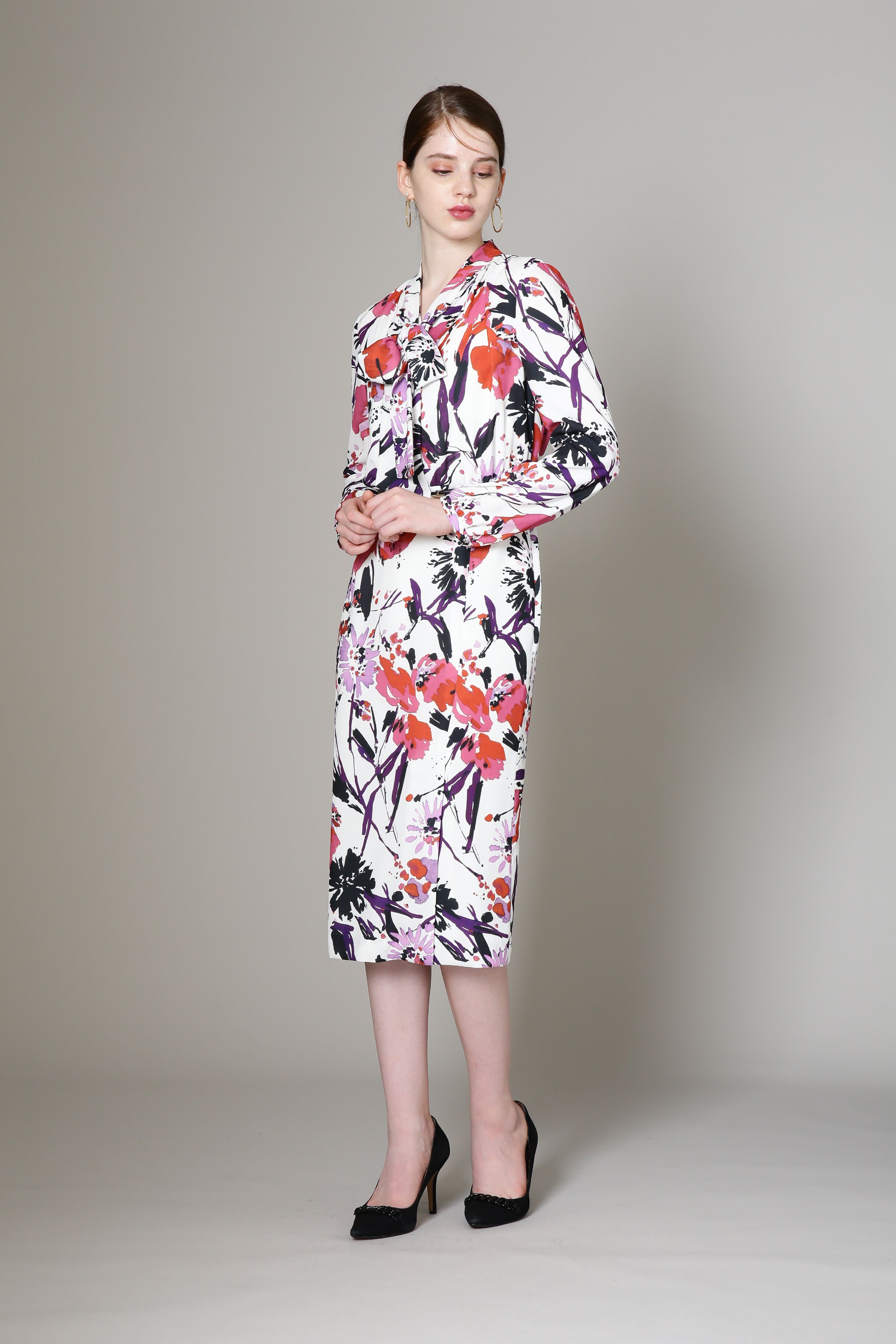  「[WEB限定商品] [URBAN PRECIOUS] ブラッシュフラワープリントワンピース」|ワンピース|