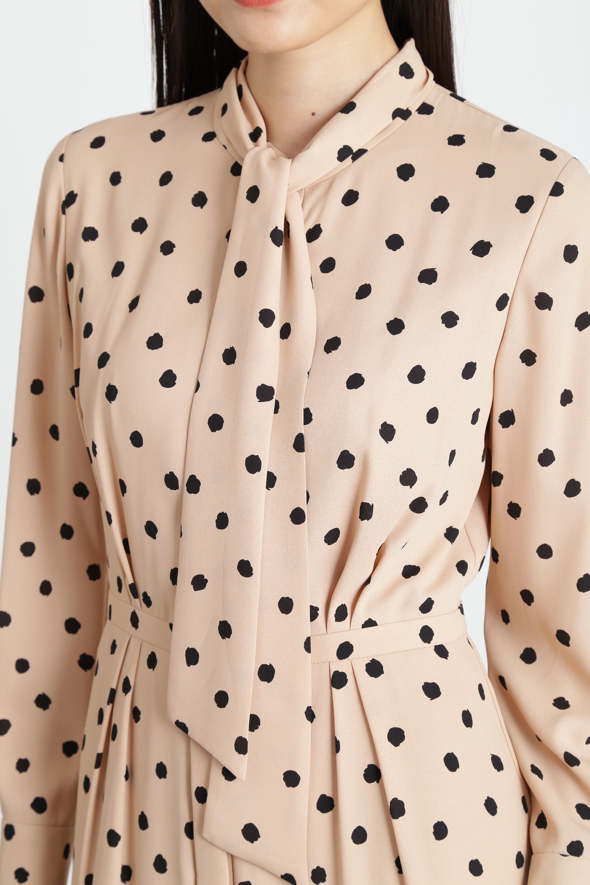  「◆ランダムドットプリーツワンピース」|ワンピース|