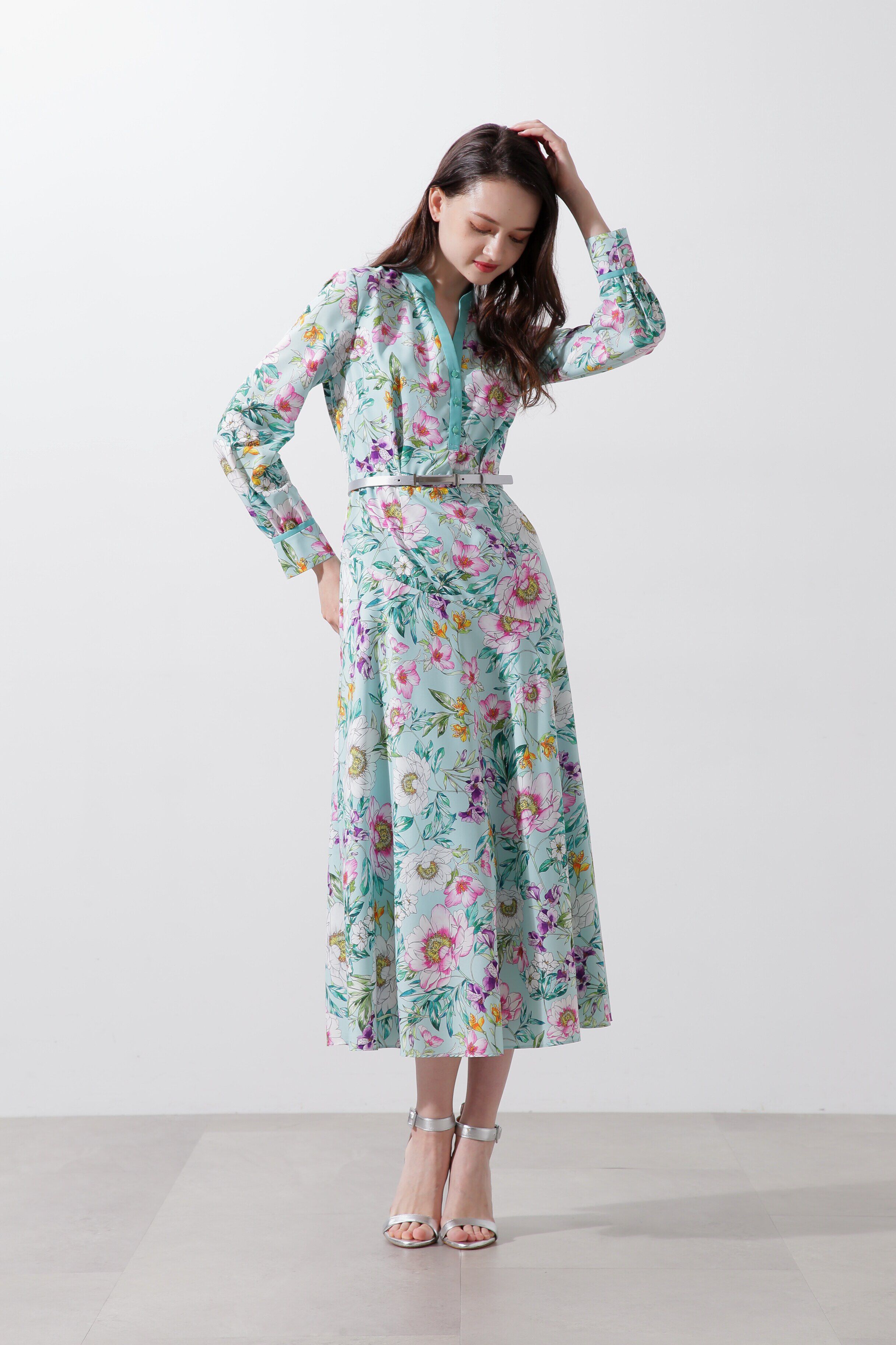  「◆フラワープリントマーメイドワンピース」|ワンピース|