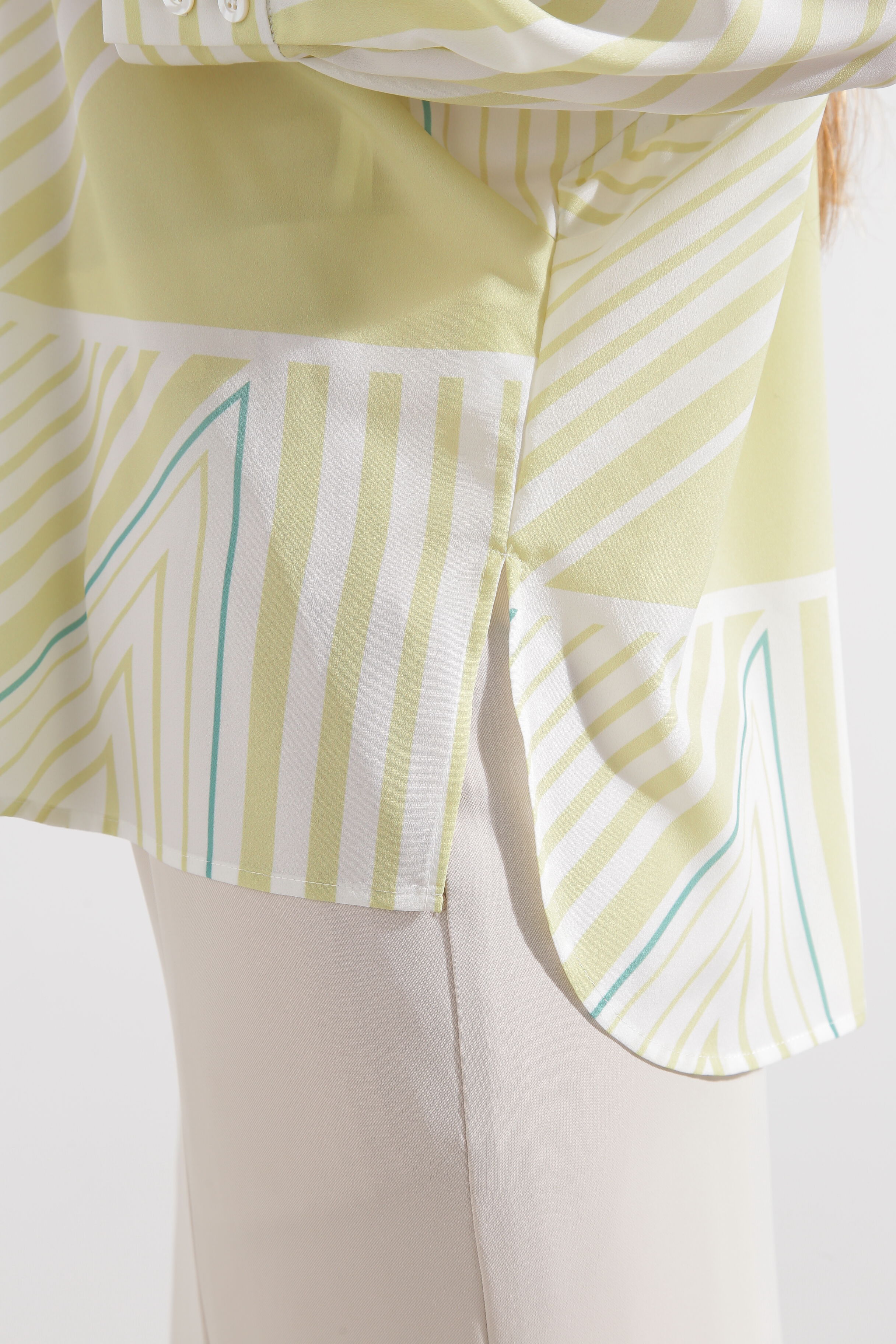  「◆トライアングルボーダープリントブラウス」|シャツ・ブラウス|