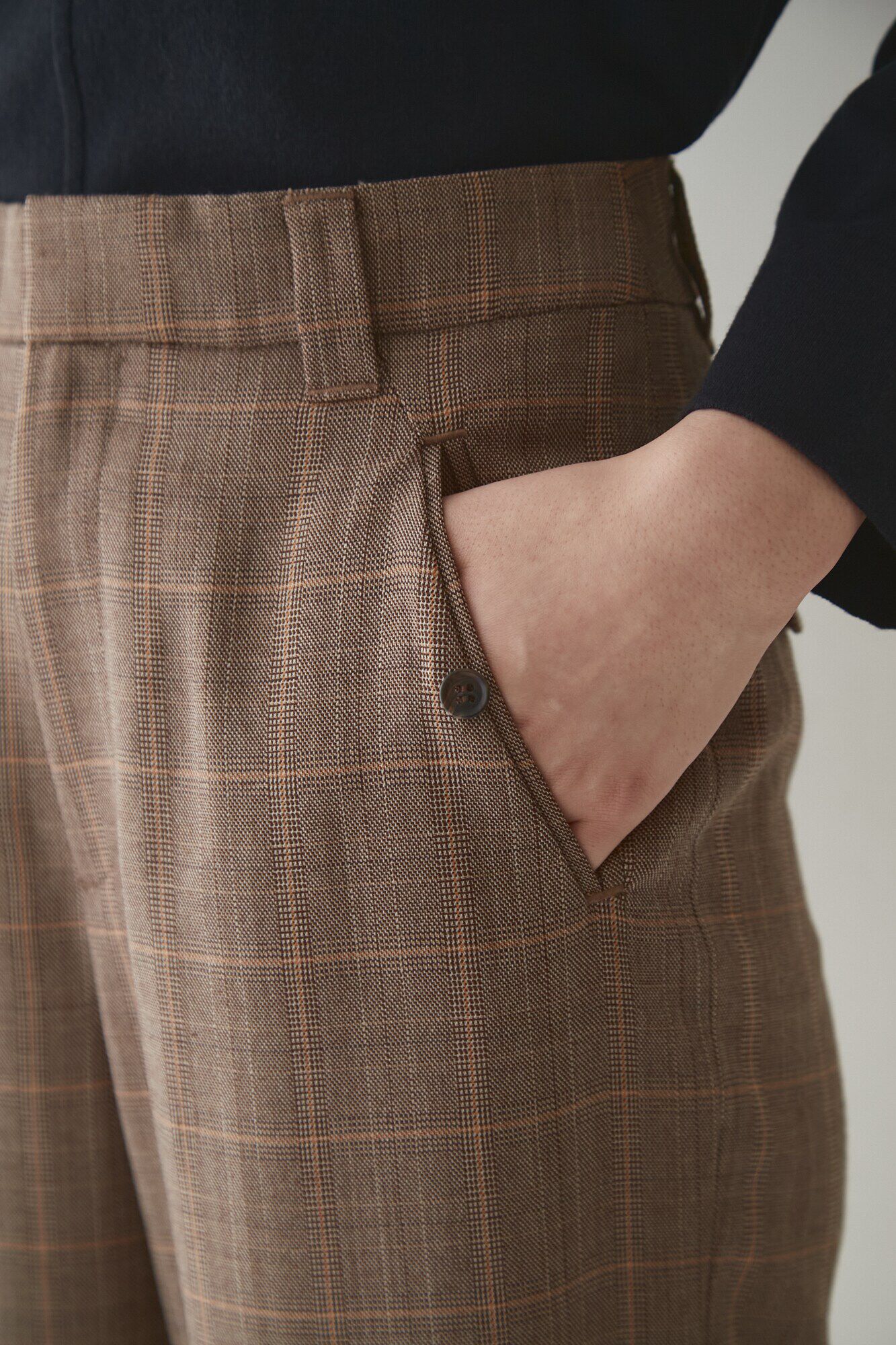  「◆ウールポリエステルチェックパンツ」|その他|