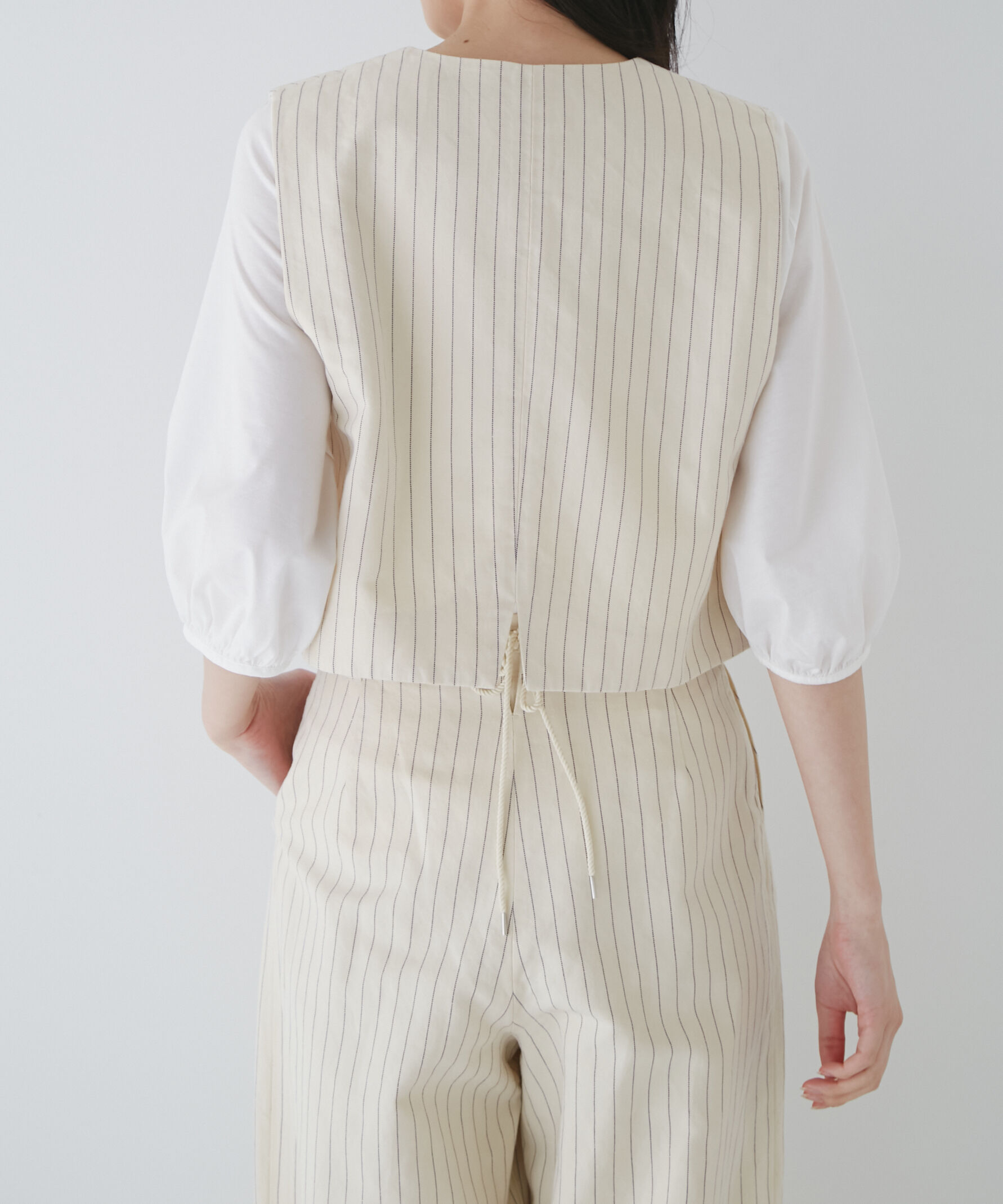  「◆綿麻ストライプジレ」|シャツ・ブラウス|