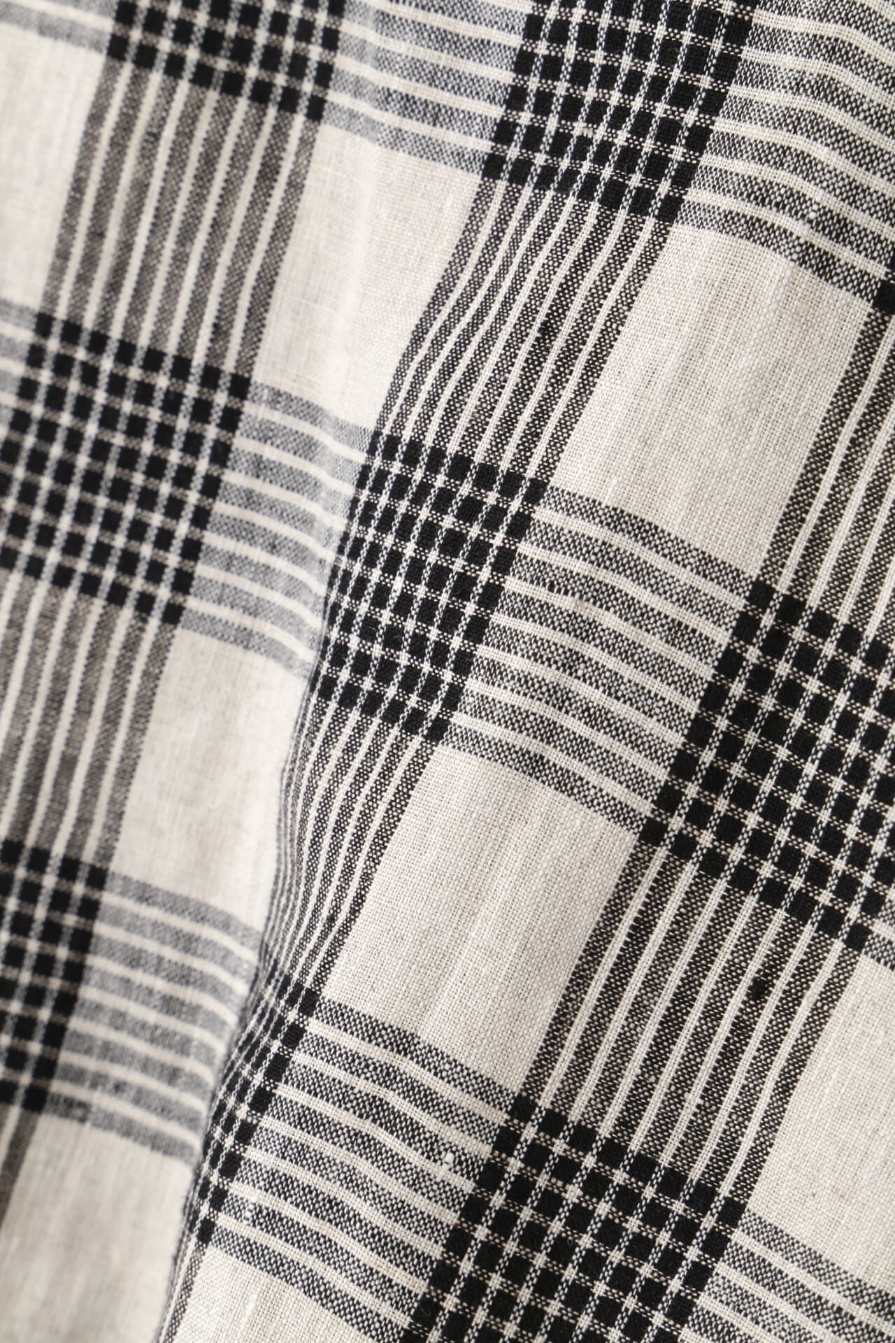  「◆麻チェックプルオーバーブラウス」|シャツ・ブラウス|