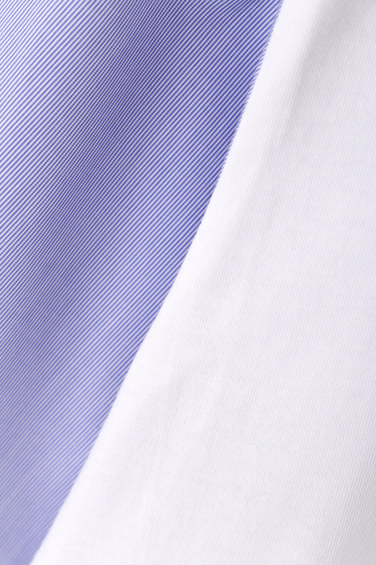  「◆ストライプ布帛コンビＴシャツ」|Tシャツ・カットソー|