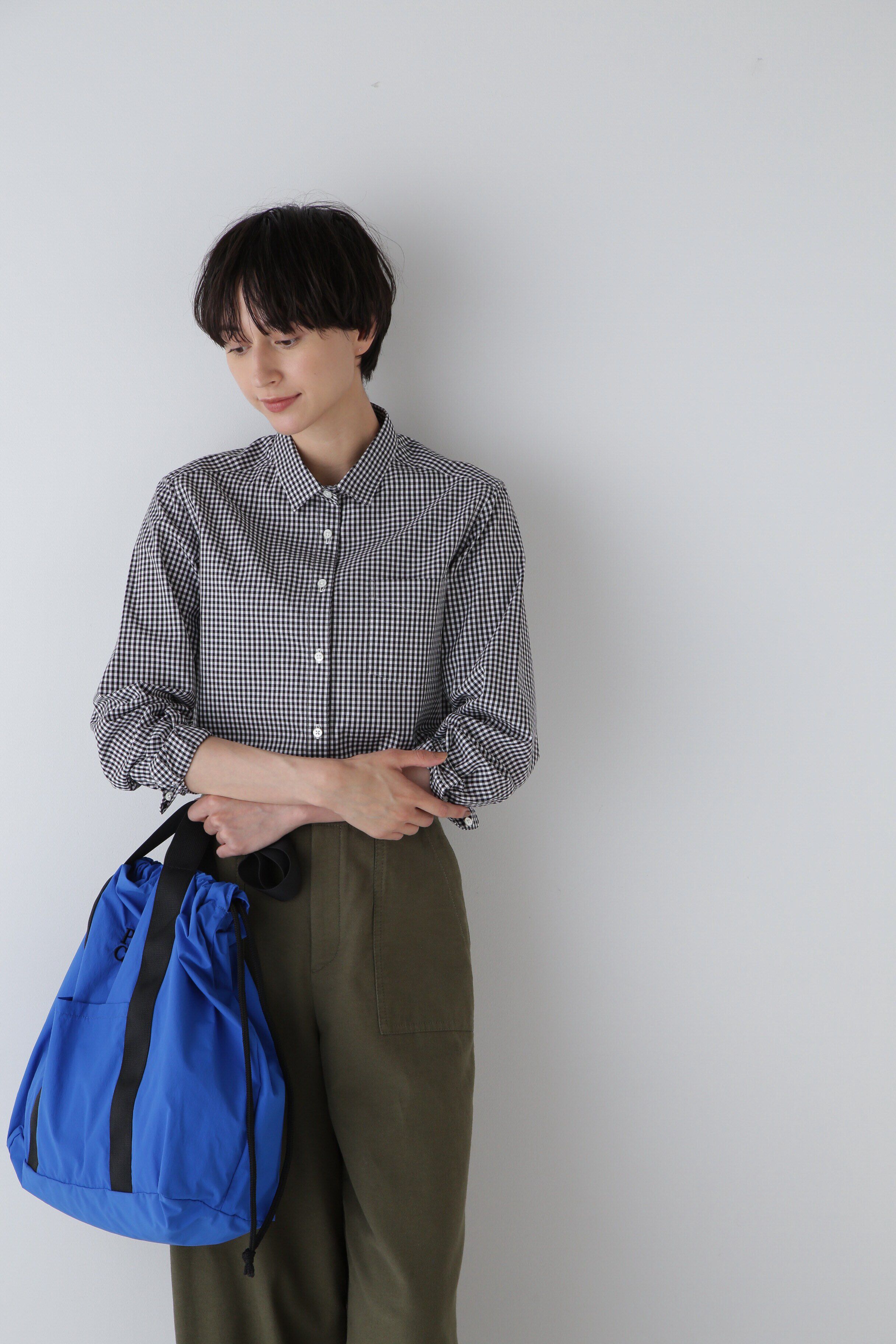  「◆コットンギンガムチェックベーシックシャツ」|シャツ・ブラウス|