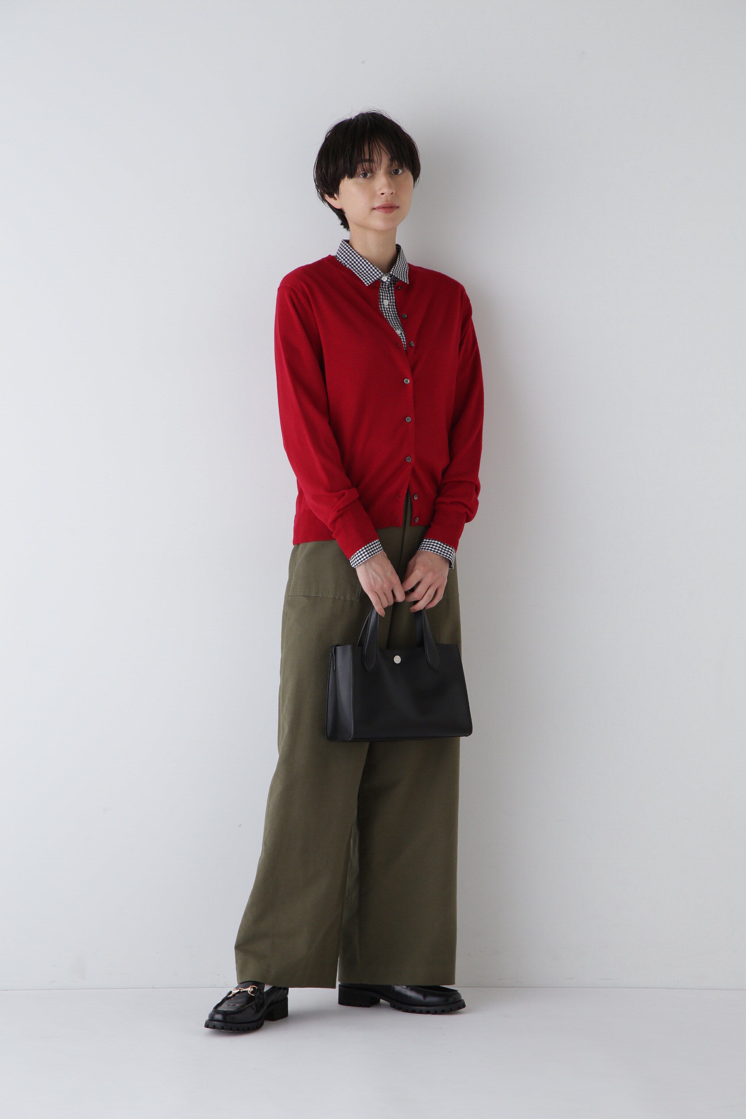  「◆コットンギンガムチェックベーシックシャツ」|シャツ・ブラウス|