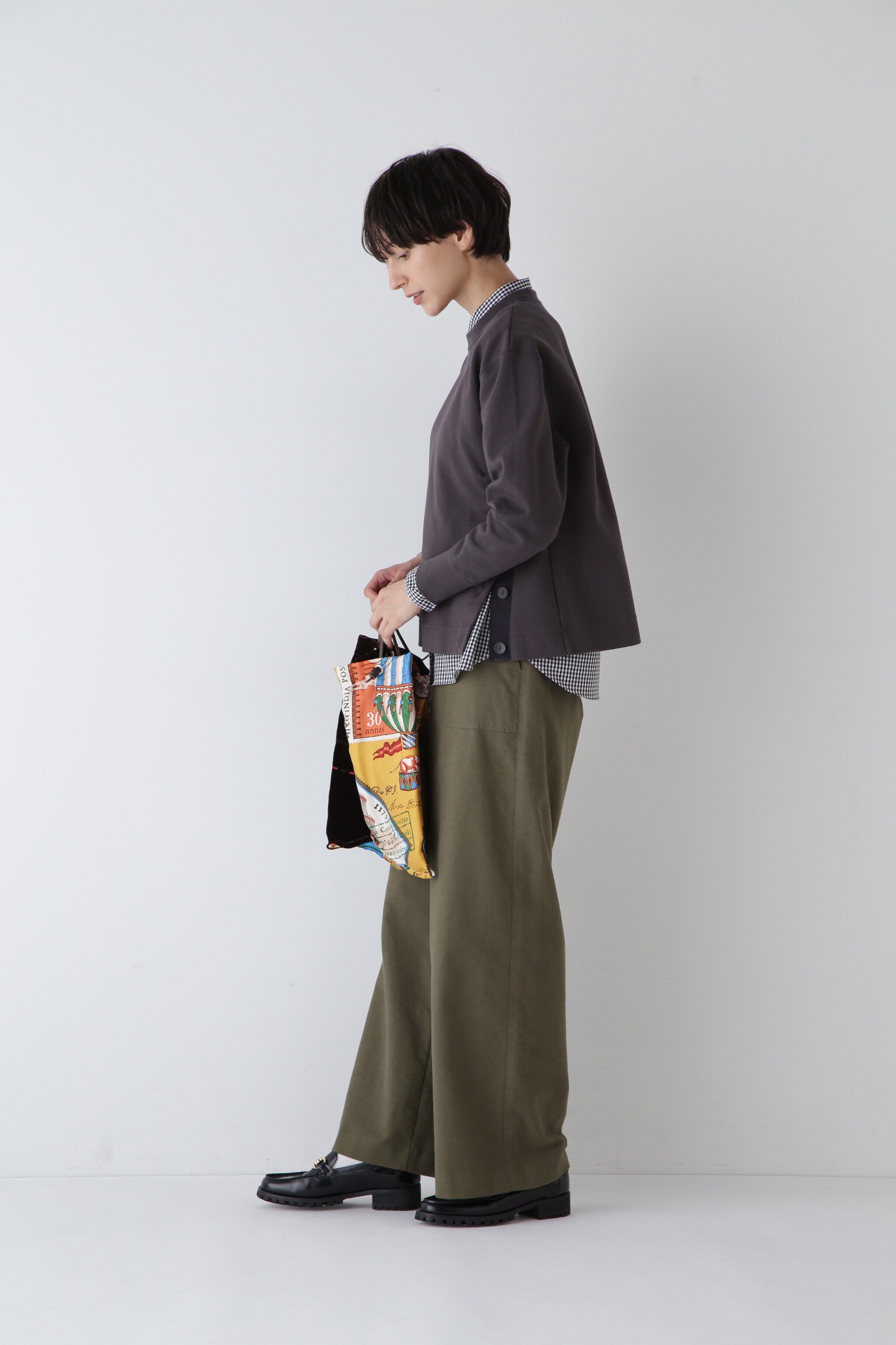  「◆コットンギンガムチェックベーシックシャツ」|シャツ・ブラウス|