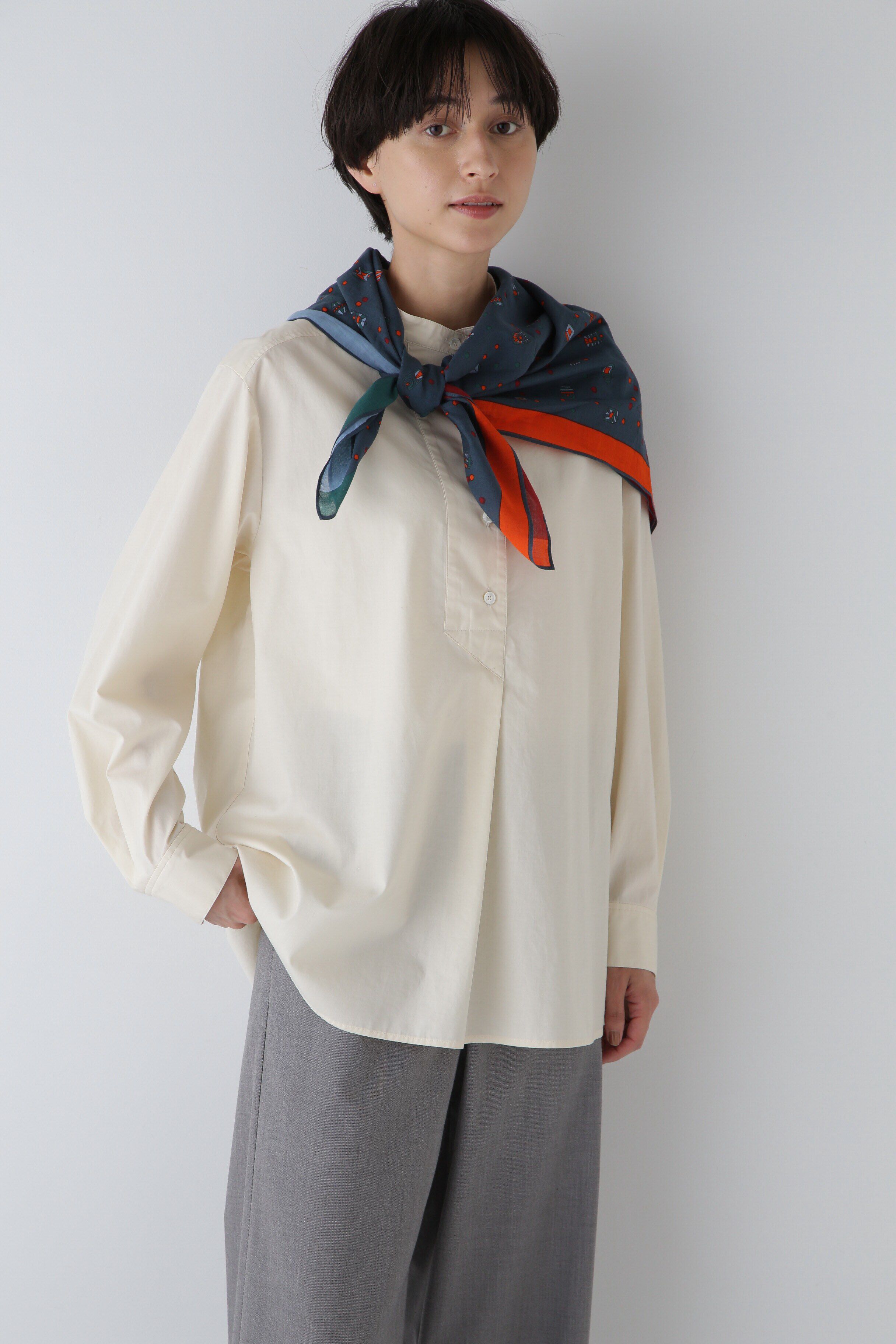  「◆セルロース綿ブロードブラウス」|シャツ・ブラウス|エクリュ1