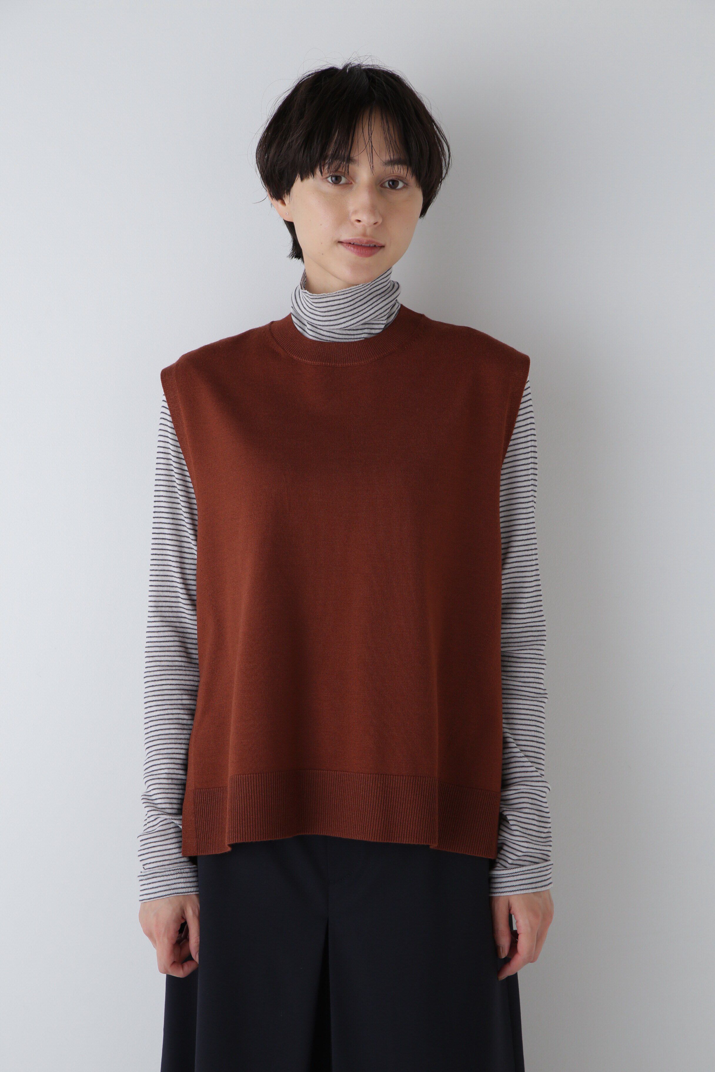  「◆ハイゲージクルーニットベスト」|ニット・セーター|