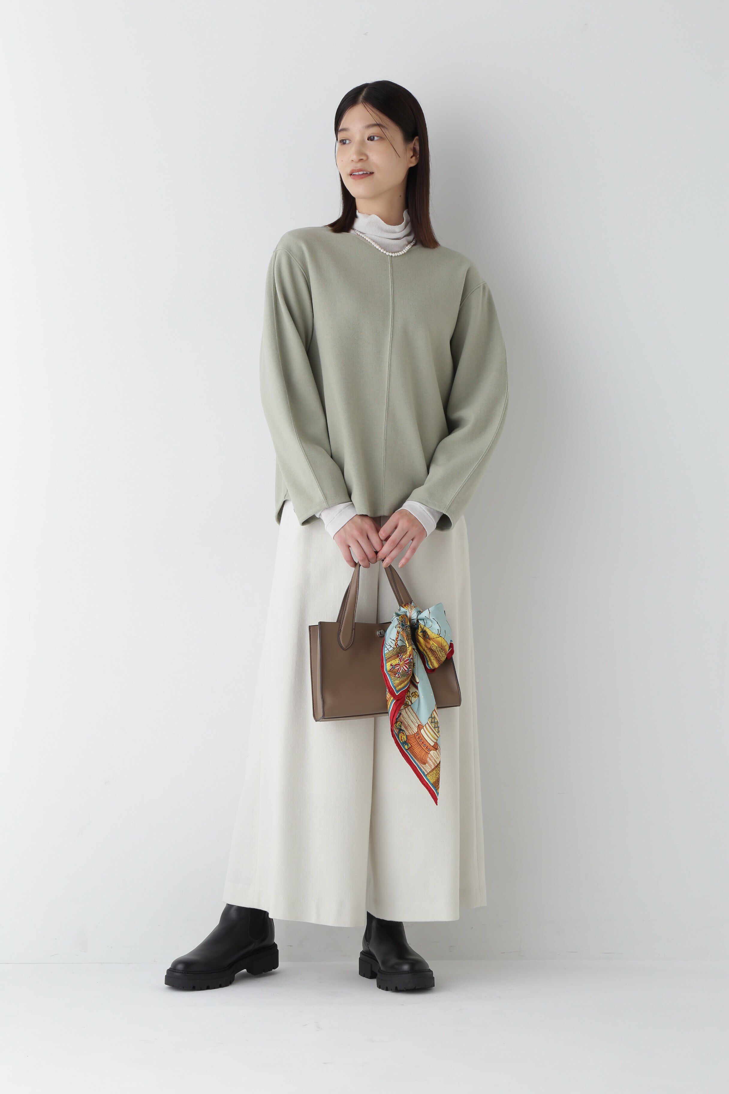  「◆ウォッシャブルミルドジャージーVネックプルオーバー」|Tシャツ・カットソー|