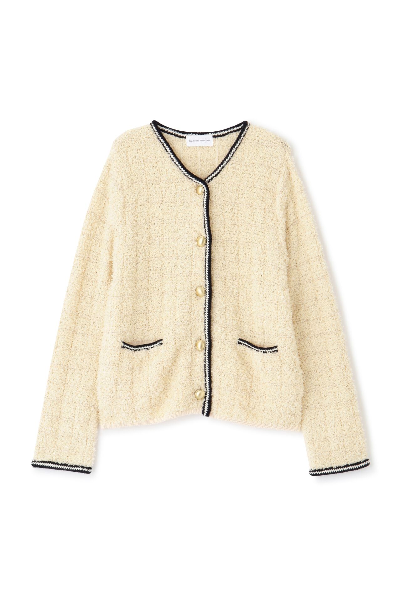  「◆花モールニットツイードジャケット」|ニット・セーター|